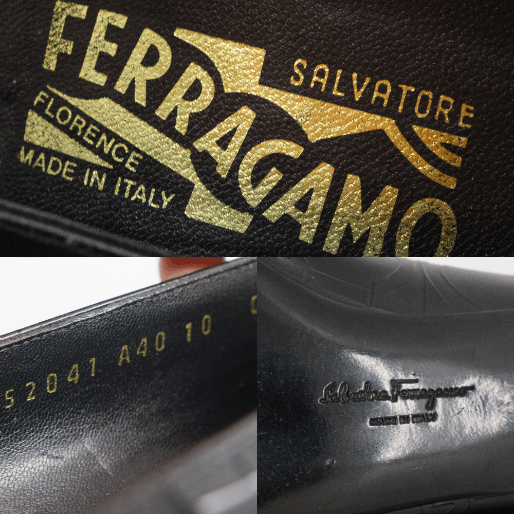 Salvatore Ferragamo 00S Square Toe Monogram Leather Heels Vintage Size US 10 / IT 40 - 7 Thumbnail