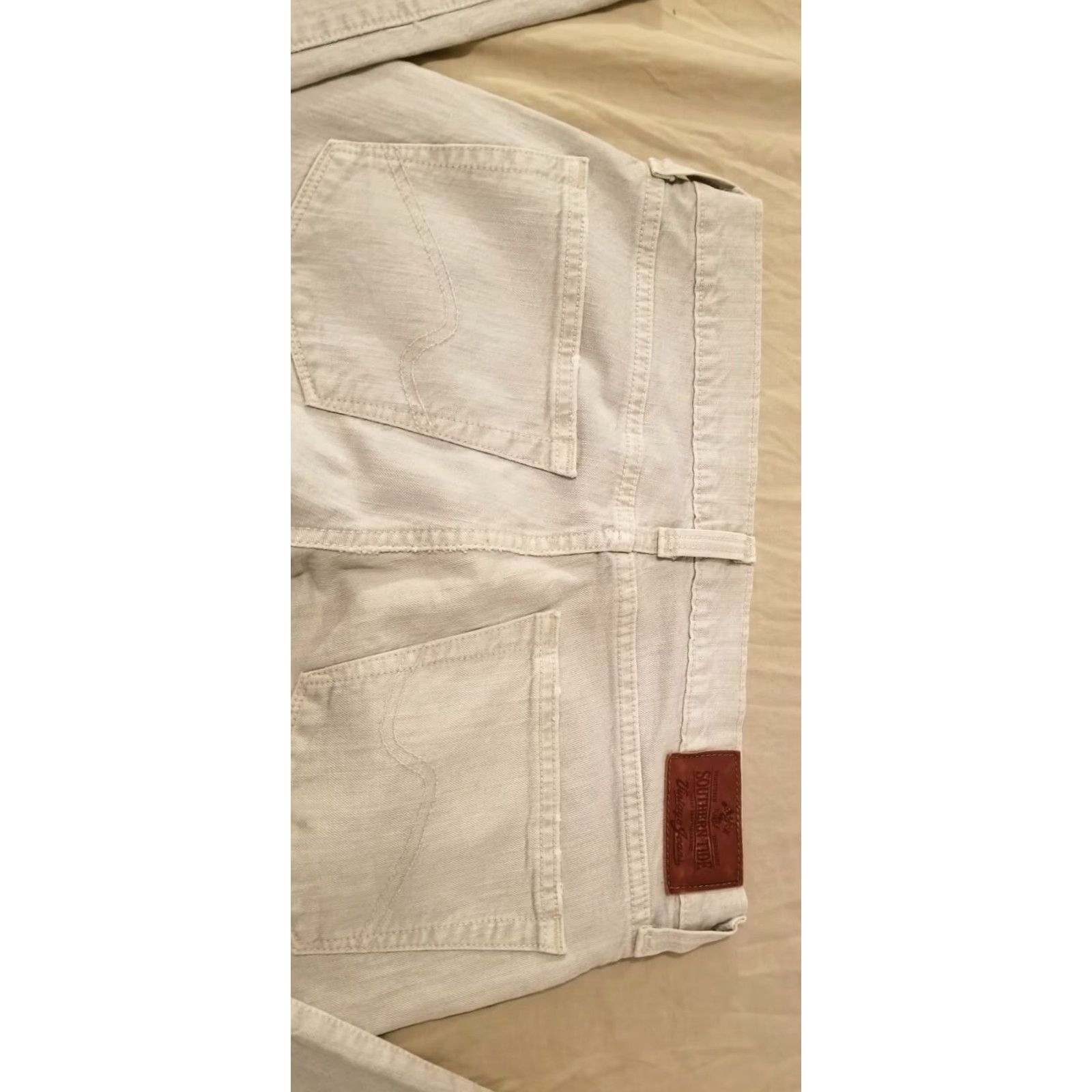 Southern Tide Southern Tide Jeans 31x32 Denim Jeans Slim Straight Men Beige Inseam 32 Slimming Regular Mens Jeans Size US 31 - 2 Thumbnail