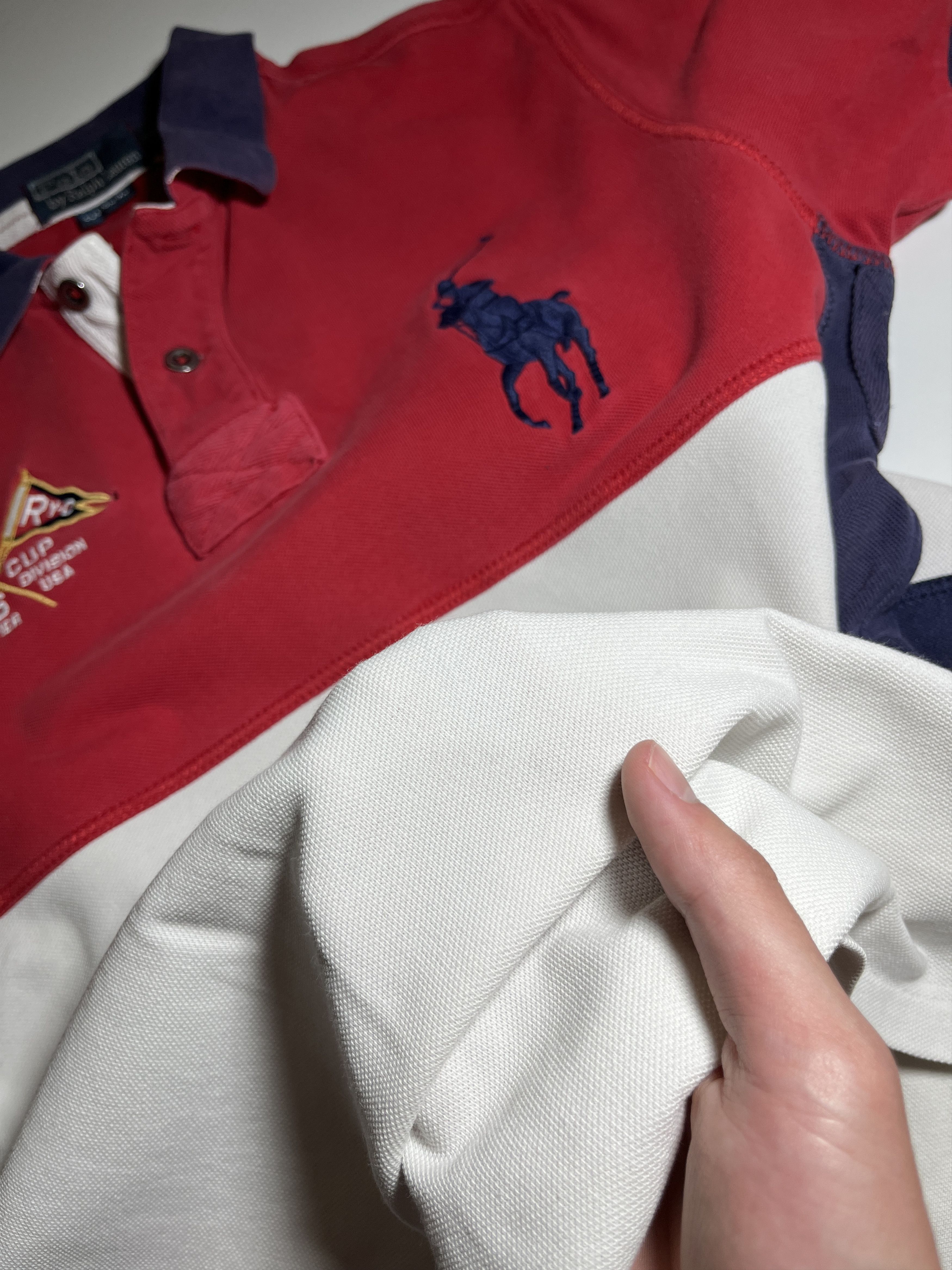 Polo Ralph Lauren Distressed Polo Ralph Lauren #3 United States Team Shirt Size US L / EU 52-54 / 3 - 18 Thumbnail