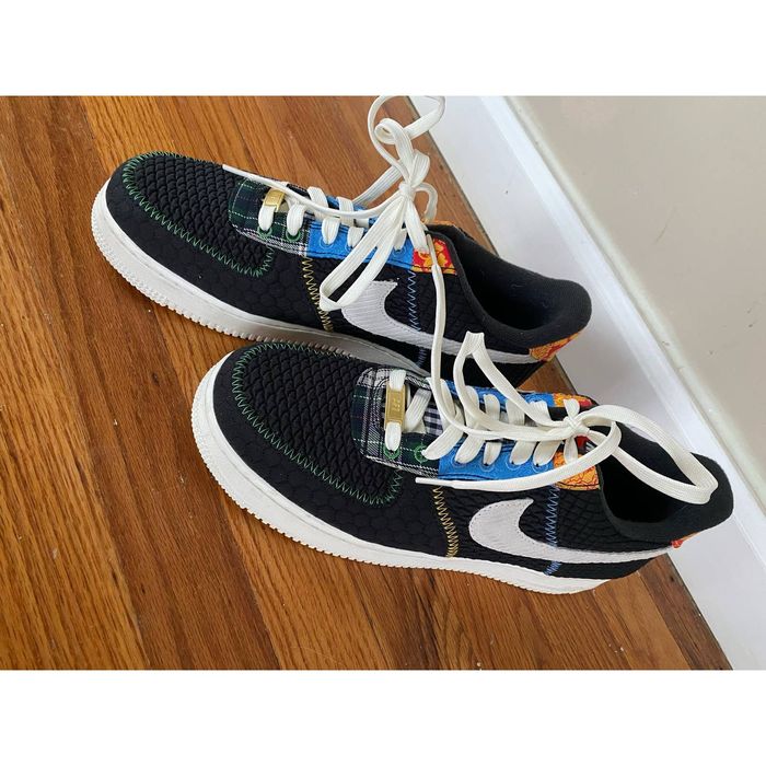 Nike “Quilt Trip” Nike Air Force 1 Low MultiMaterial Black 10.5 Grailed