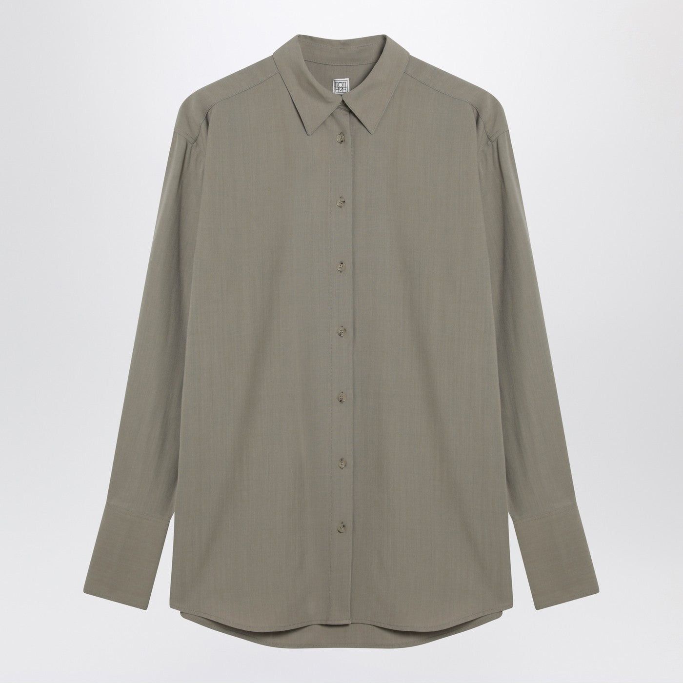 Toteme Toteme Taupe Wool-Blend Shirt Size M / US 6-8 / IT 42-44 - 1 Thumbnail