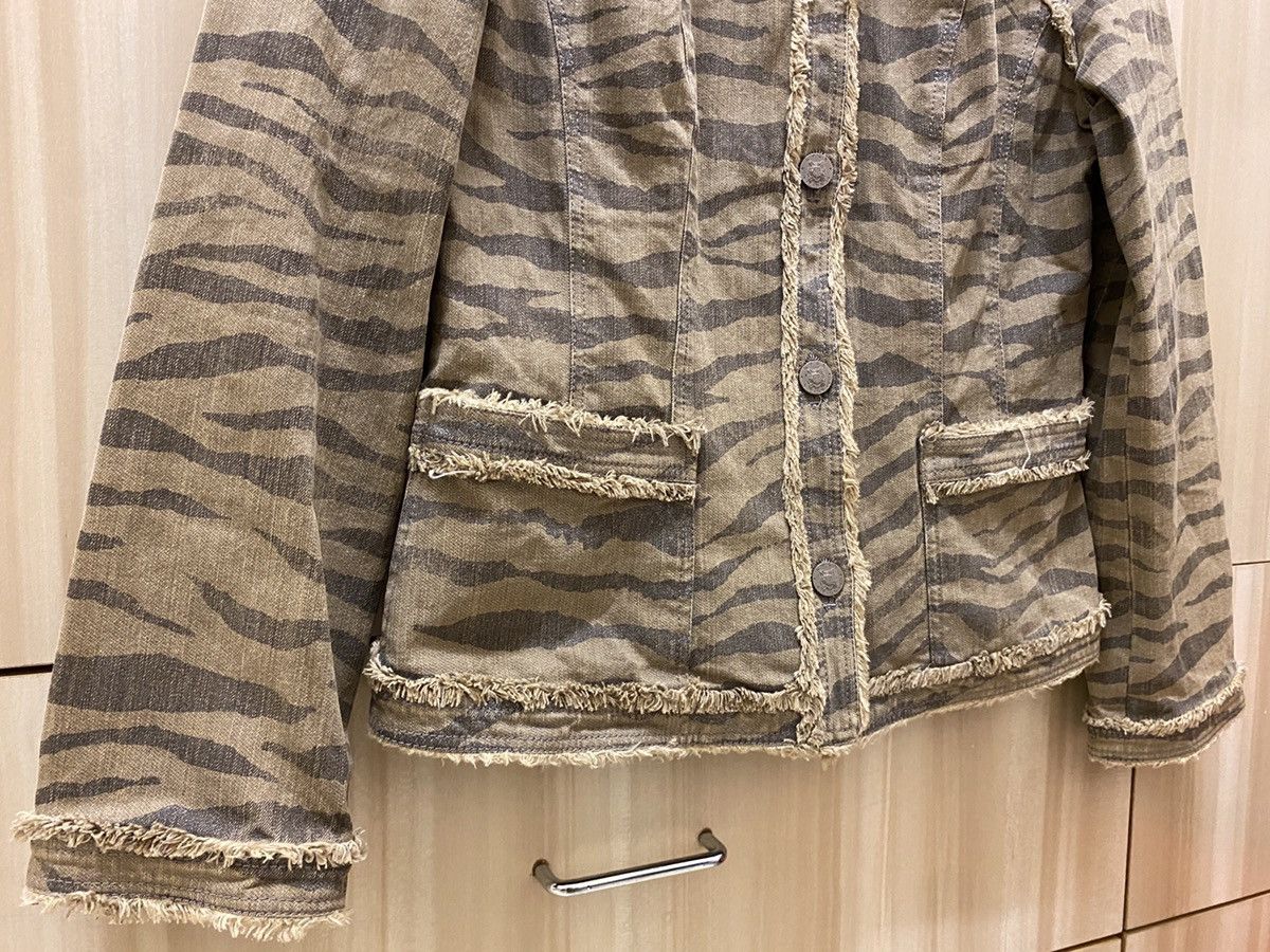 Krizia Evex by Krizia Zebra Animal Print Denim Jacket Size S / US 4 / IT 40 - 3 Thumbnail