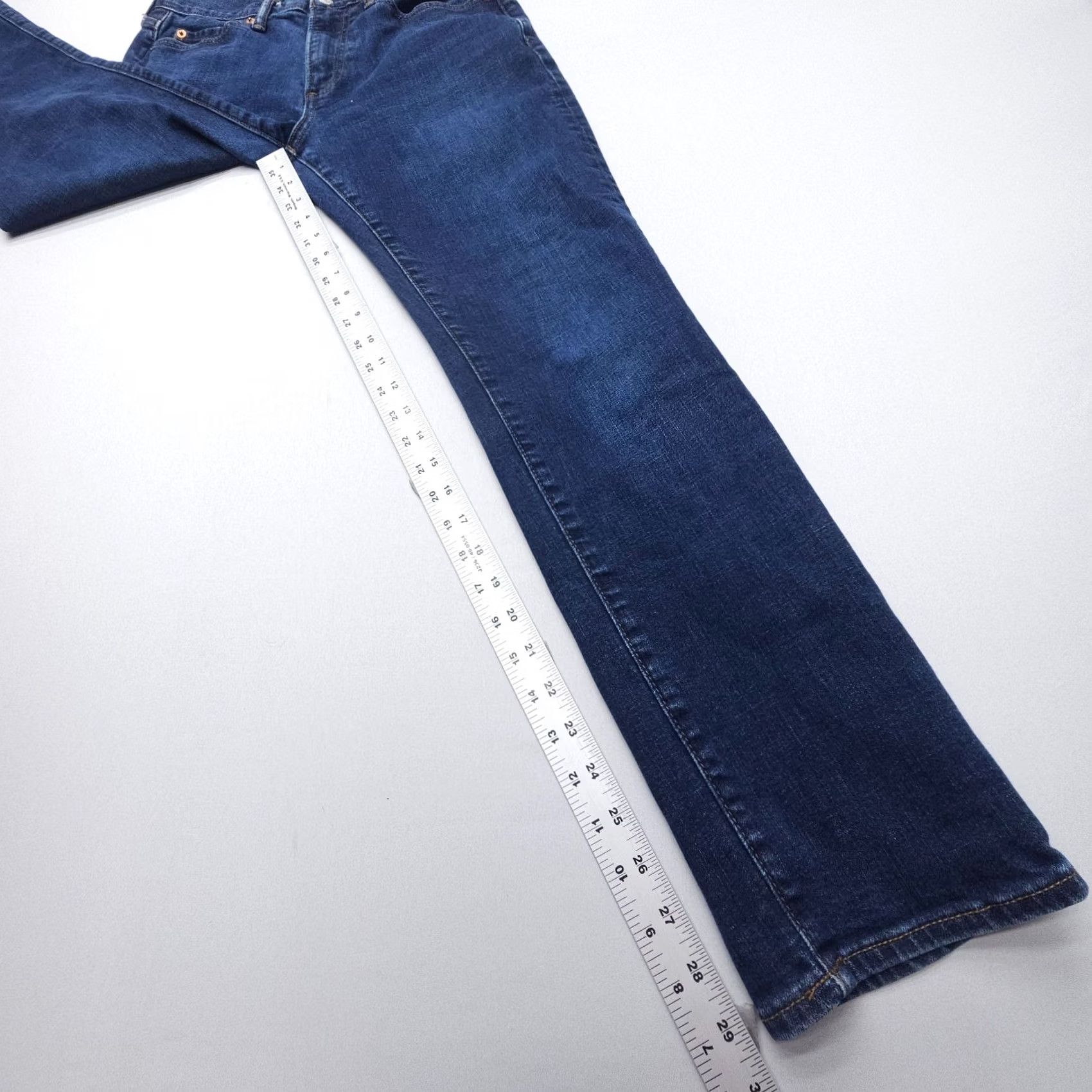 Gap Gap Jeans Mens Slim Straight 29x30 Dark Blue Denim Cotton Stretch 5-Pocket USA 1969 Regular Boys? Size US 29 - 6 Thumbnail