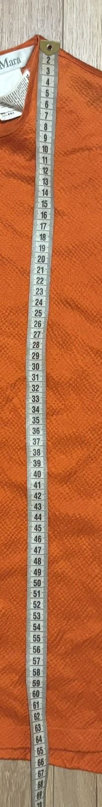 Max Mara Max Mara Pure Silk Textured Top – Orange Size L / US 10 / IT 46 - 6 Thumbnail