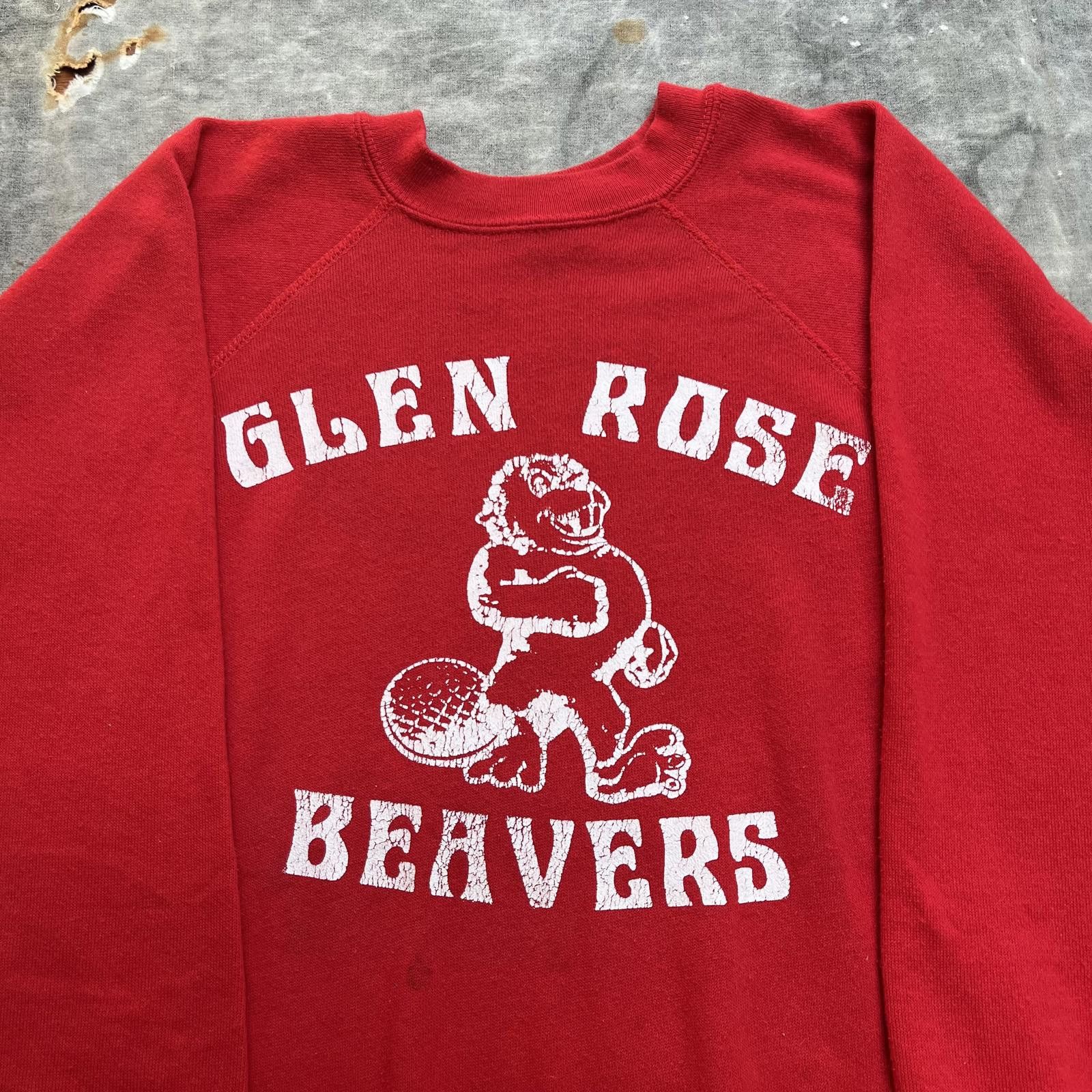 Vintage Vintage 1980s Glen Rose Beavers Mascot School Sweatshirt Size US M / EU 48-50 / 2 - 4 Thumbnail