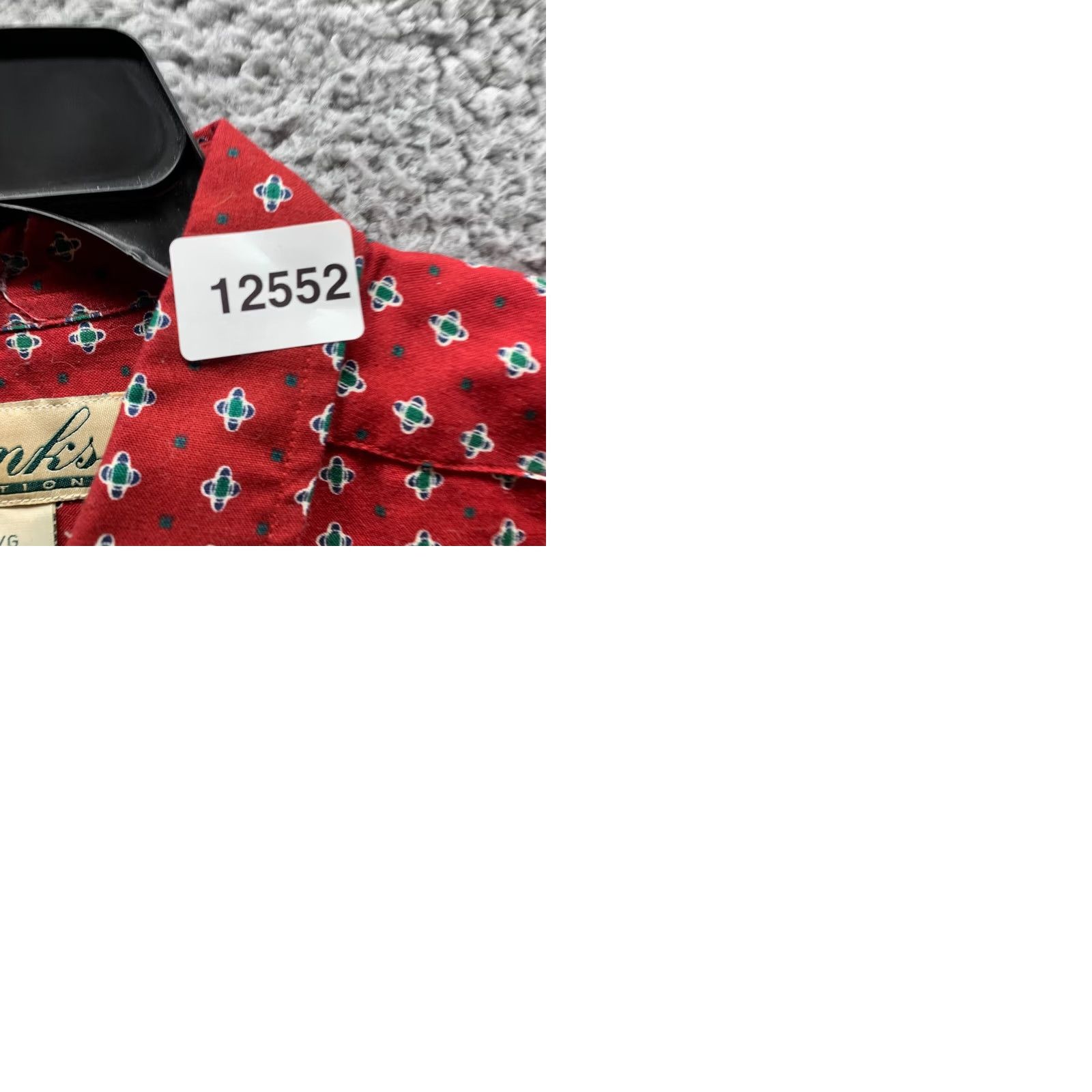 Vintage Links Shirt Adult Large Red Diamond Casual Button Up Golfing Cotton Mens Light Size US L / EU 52-54 / 3 - 10 Thumbnail