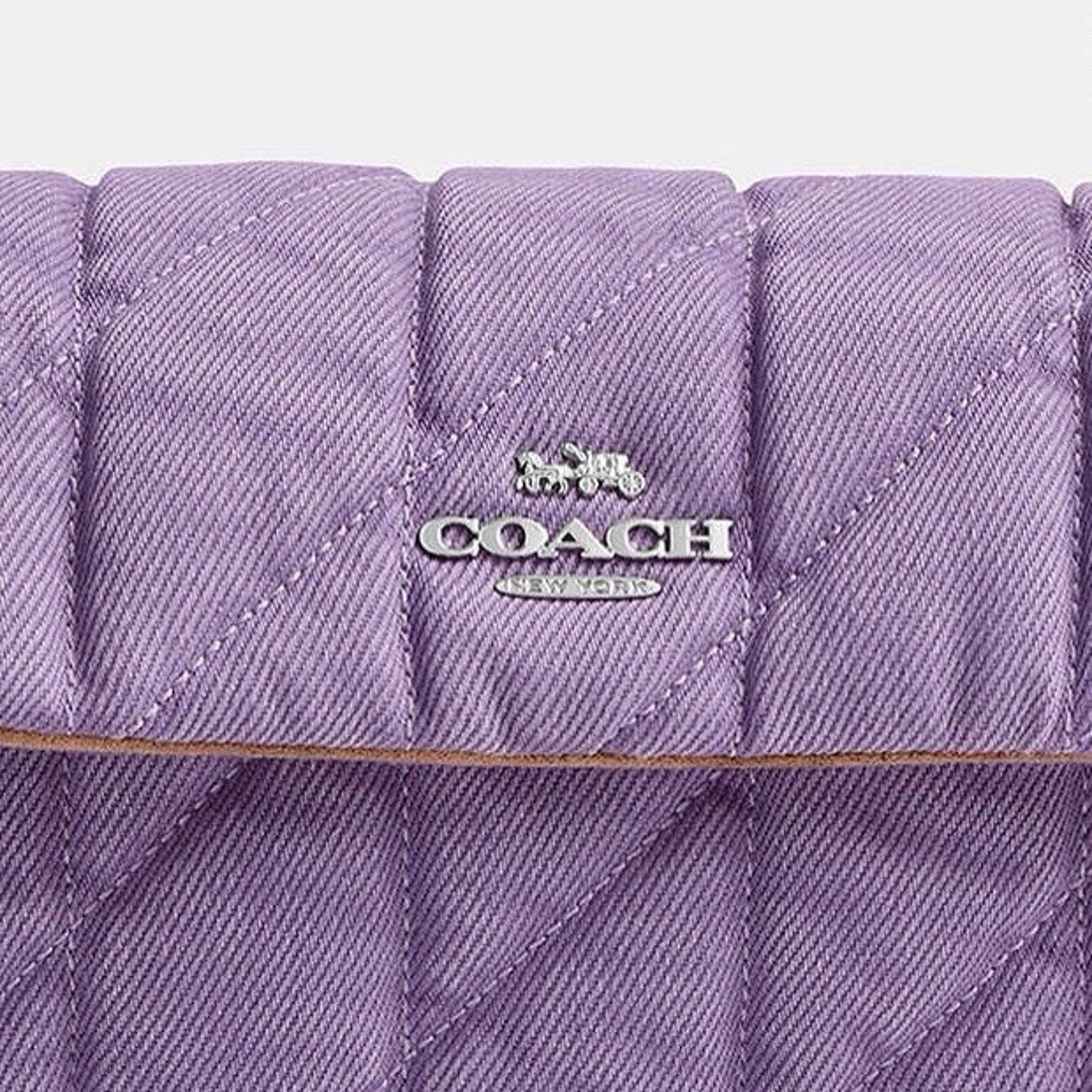 Coach NWT COACH Hailey Flap Bag CBI88 Iris Denim Leather Bag Size ONE SIZE - 12 Thumbnail
