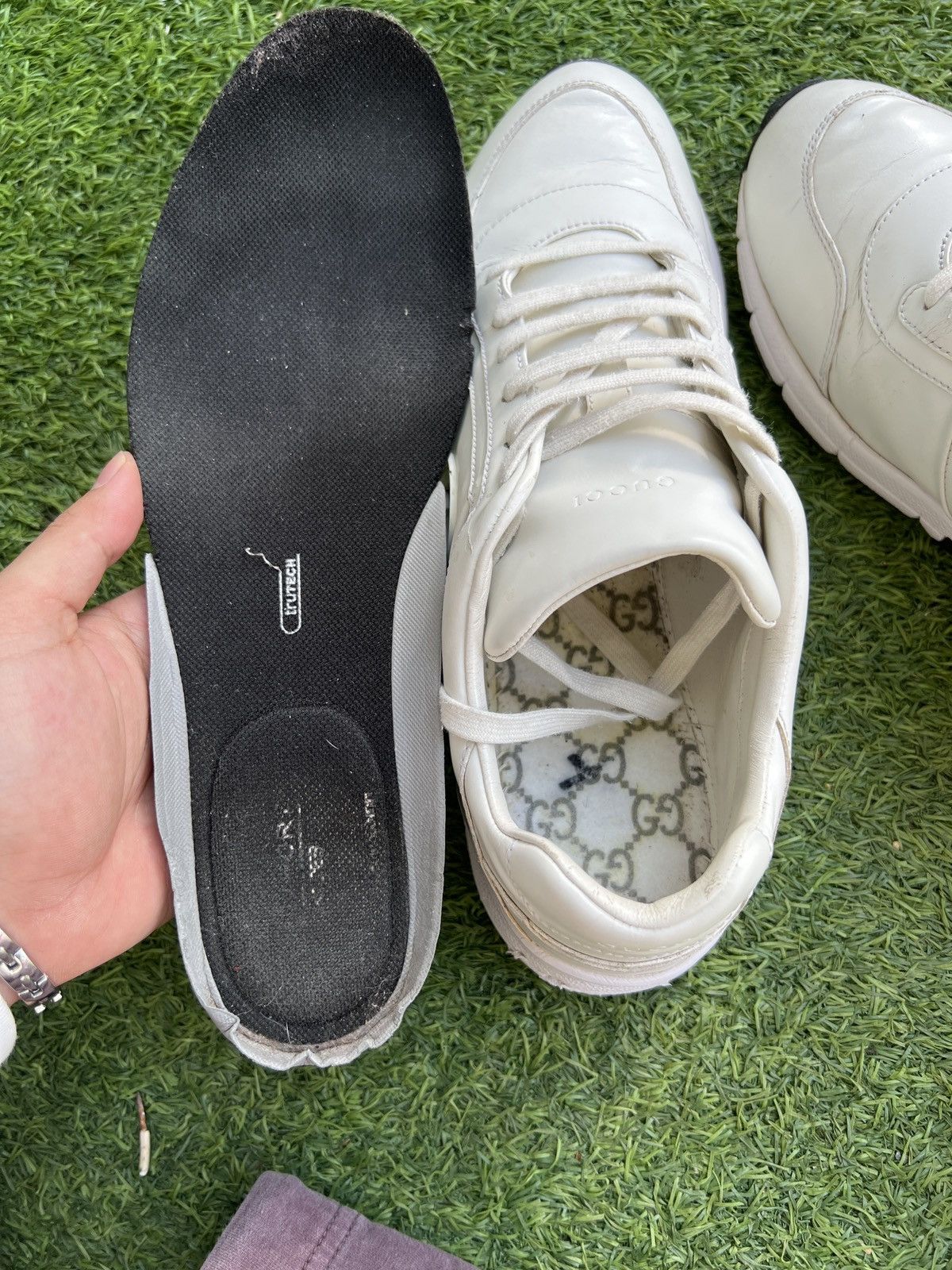 Gucci GUCCI LEATHER LOW ‘WHITE’ 426184 Size US 9.5 / EU 42-43 - 7 Thumbnail