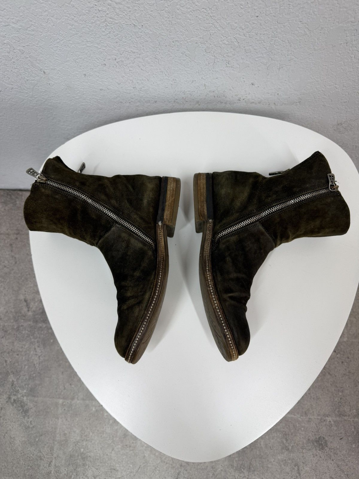 If Six Was Nine Vintage Italian AS 98 Vibe YSL Style Leather Biker Boots Size US 8.5 / EU 41-42 - 14 Thumbnail