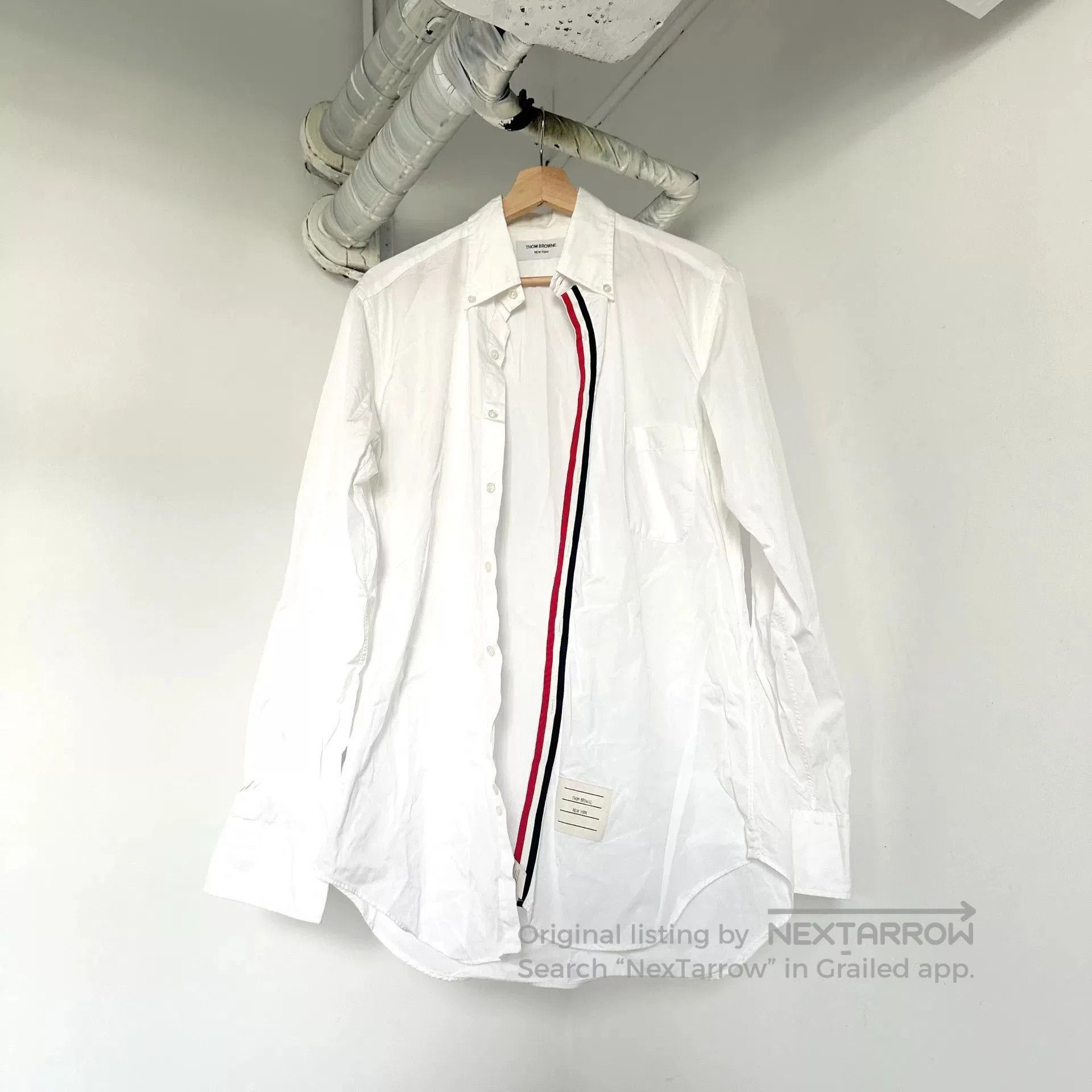 Thom Browne Thom Browne Three Stripes White Shirt. Size US L / EU 52-54 / 3 - 1 Thumbnail