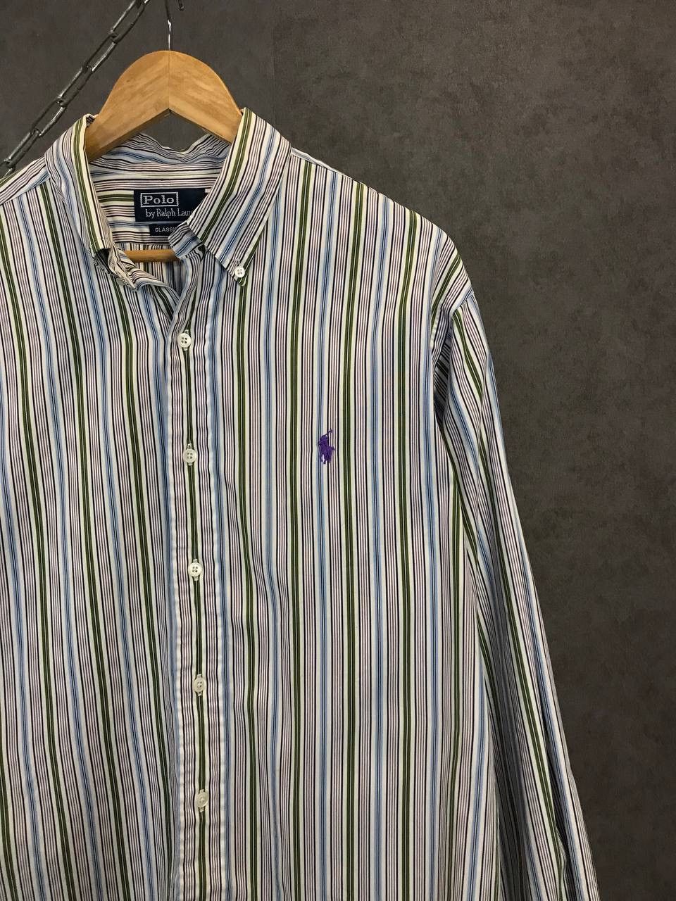 Polo Ralph Lauren Polo Ralph Lauren vintage luxury designer striped shirt Size US XL / EU 56 / 4 - 2 Thumbnail
