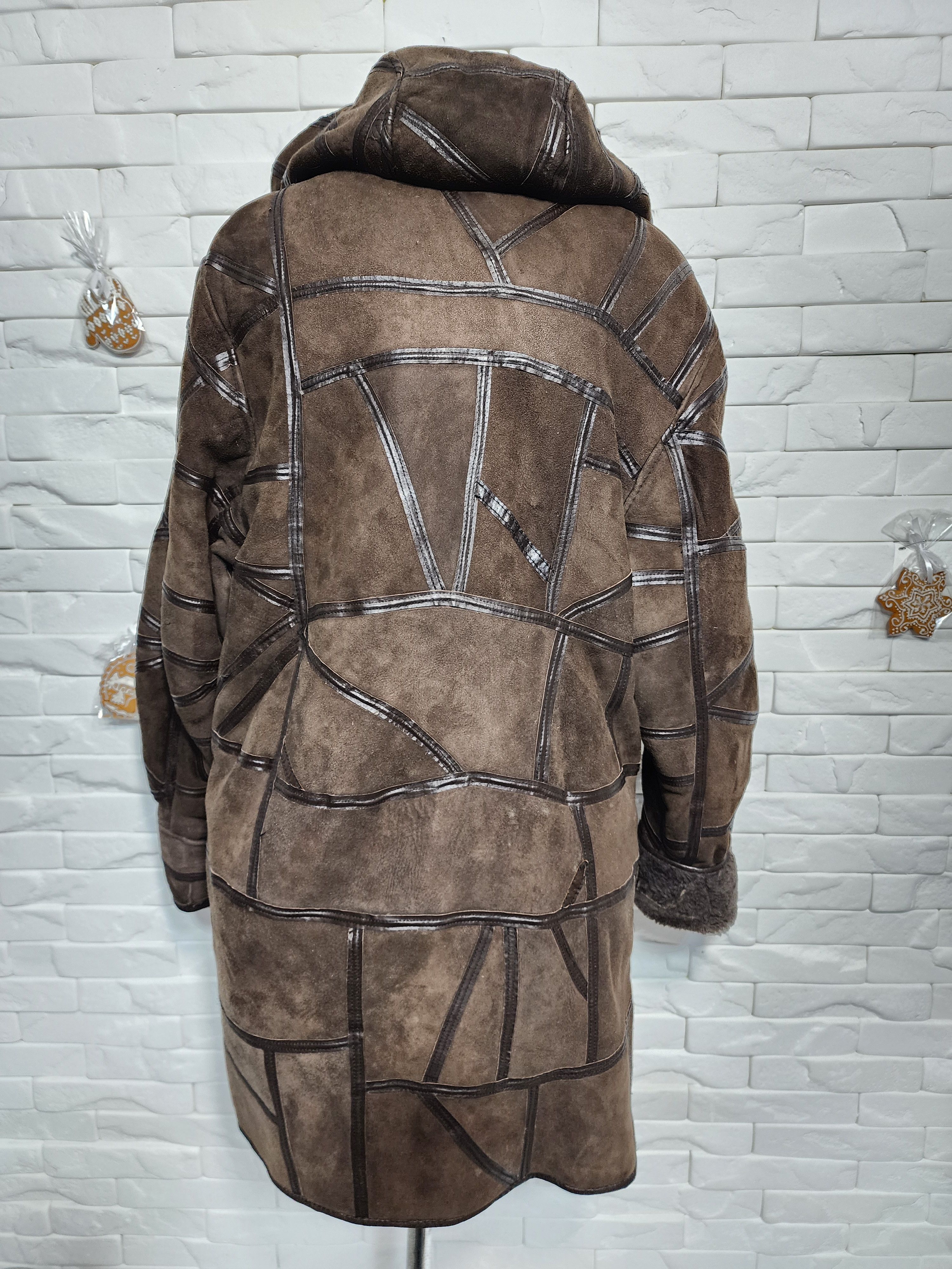 Furla Brown Sheepskin Coat: Women's Hooded Fur Winter Coat Size XL / US 12-14 / IT 48-50 - 4 Thumbnail