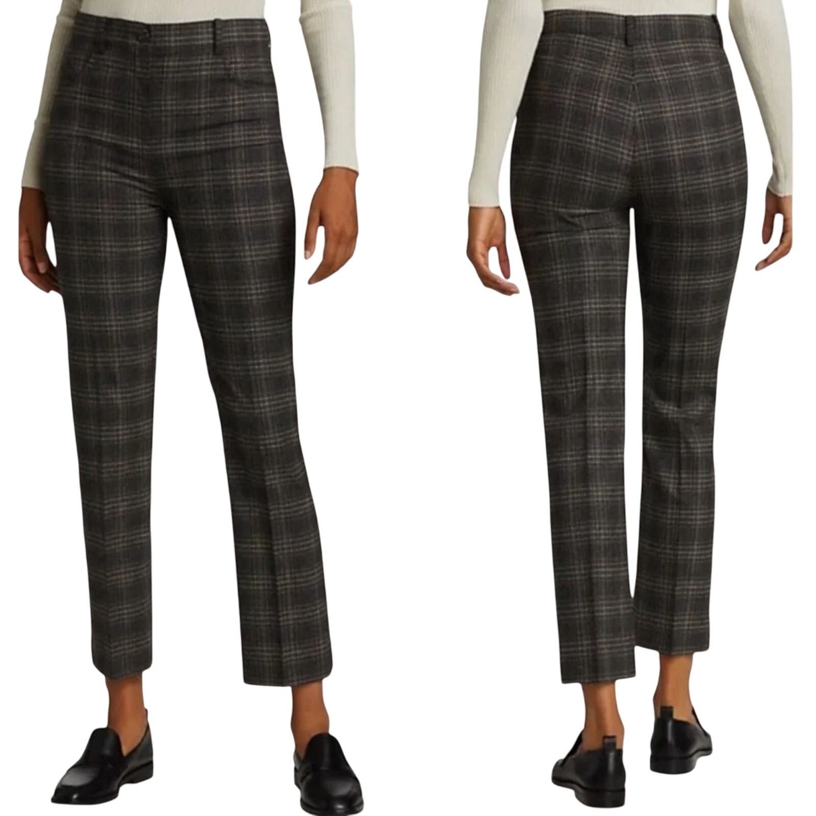 Theory Theory Auburn Plaid Straight Leg Pants | Size 2 Size 26" / US 2 / IT 38 - 8 Thumbnail