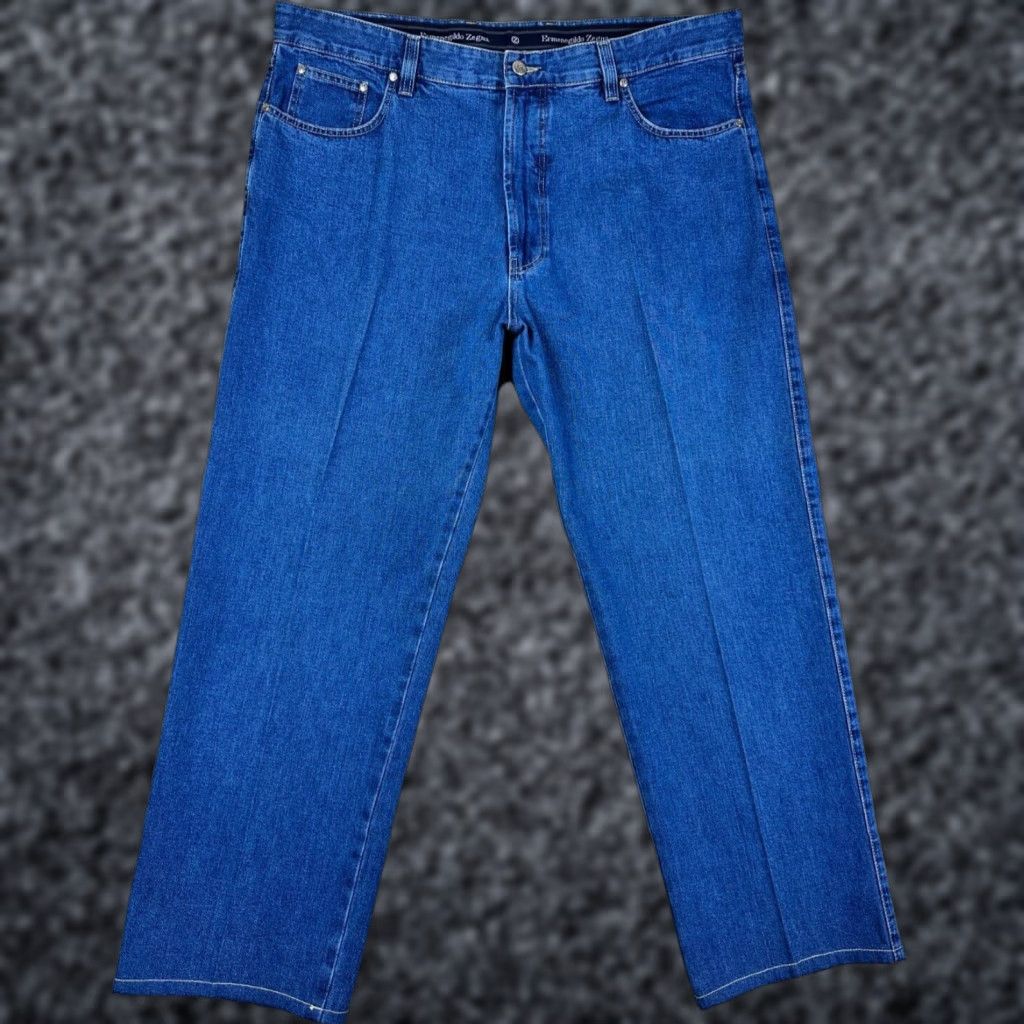 Ermenegildo Zegna Designer Jeans Mens 41x30 Blue Denim Made in Italy