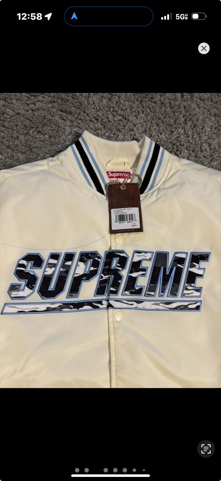 Mitchell & Ness × Supreme Supreme x Mitchell and Ness camo logo varsity jacket Size US XXL / EU 58 / 5 - 3 Thumbnail