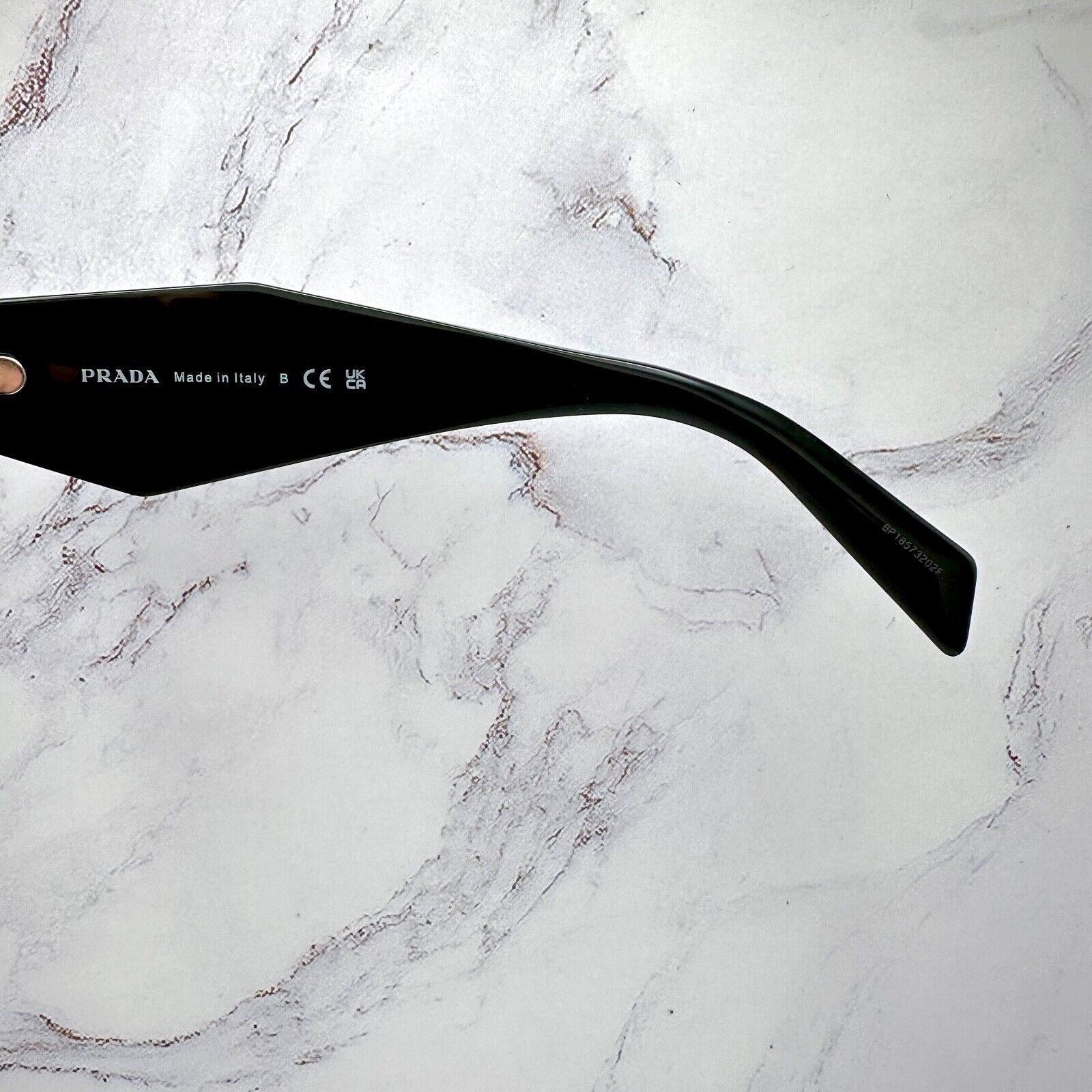 Prada New PRADA Sunglasses Black Acetate Geometric Rectangle Size ONE SIZE - 7 Thumbnail