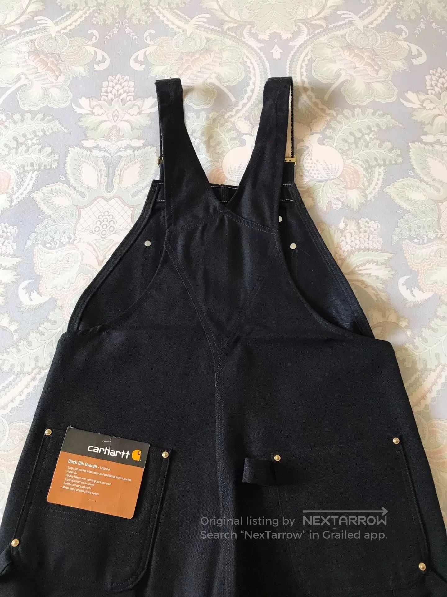Carhartt Carhartt R01 Black W38L30 Canvas Overalls. Size US 38 / EU 54 - 2 Thumbnail