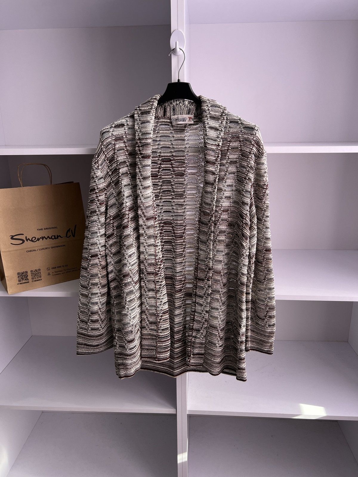 Designer × Missoni × Vintage Vintage Missoni Sport Patterned Buttoned women’s Cardigan Size L / US 10 / IT 46 - 2 Thumbnail