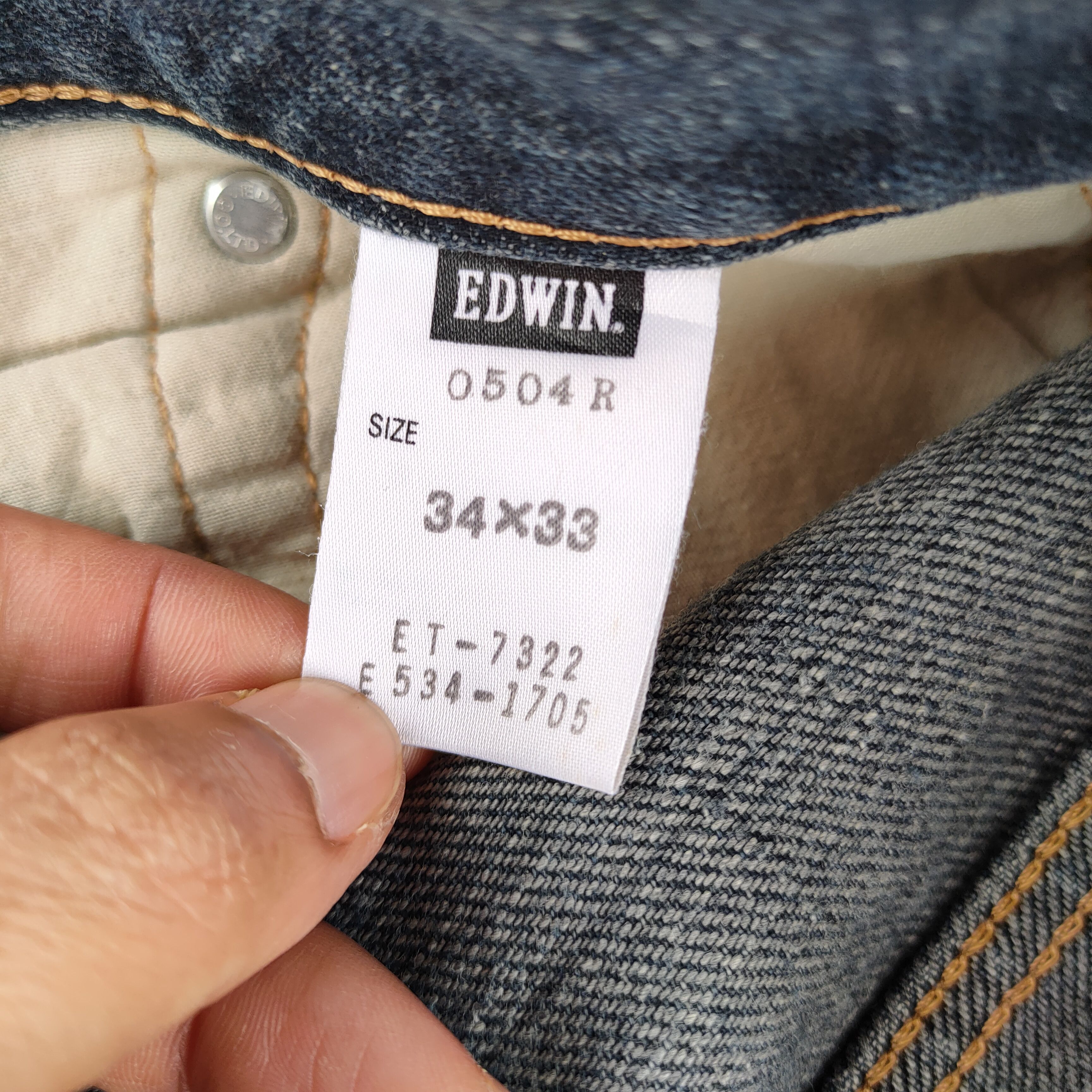 Edwin Vintage Edwin faded ripped jeans denim pants Size US 37 - 13 Thumbnail