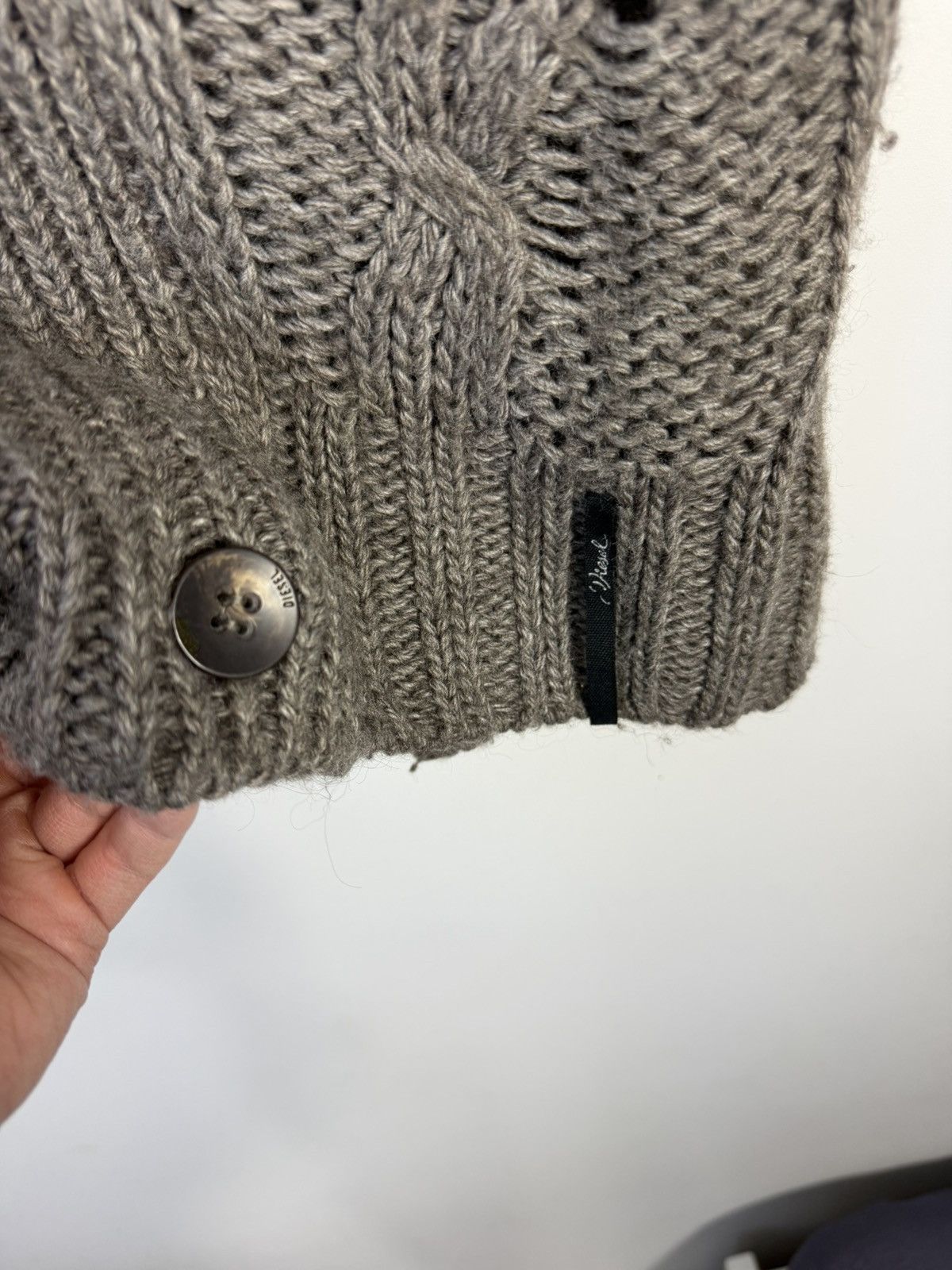 Diesel Diesel Double-Breasted Cable Poncho Mohair Sweater Size XS / US 0-2 / IT 36-38 - 4 Thumbnail