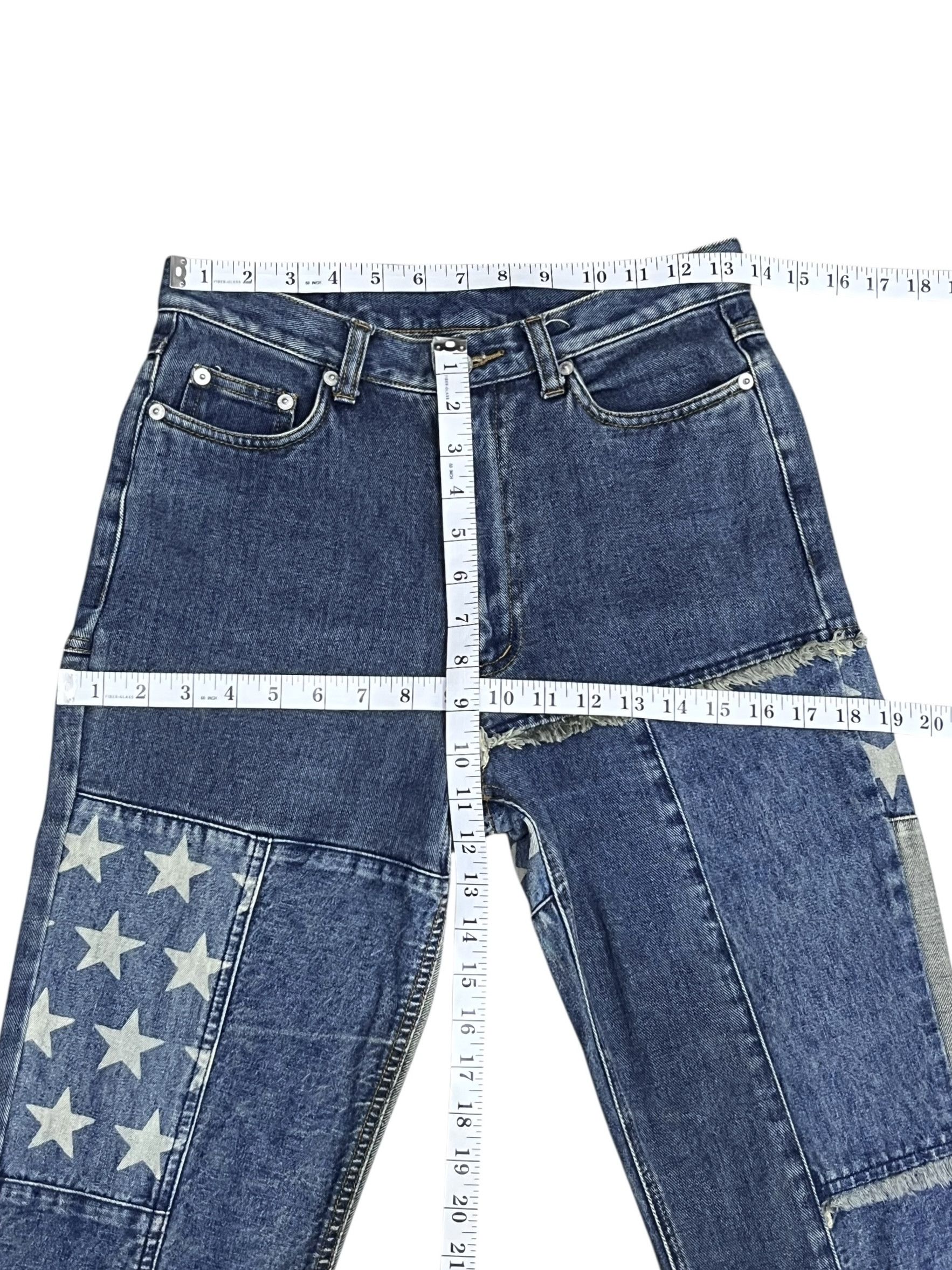 Hysteric Glamour 🔥Vtg Back & Forth Patchwork Star Flare Jeans Hysteric Style Size 27" / US 4 / IT 40 - 12 Thumbnail