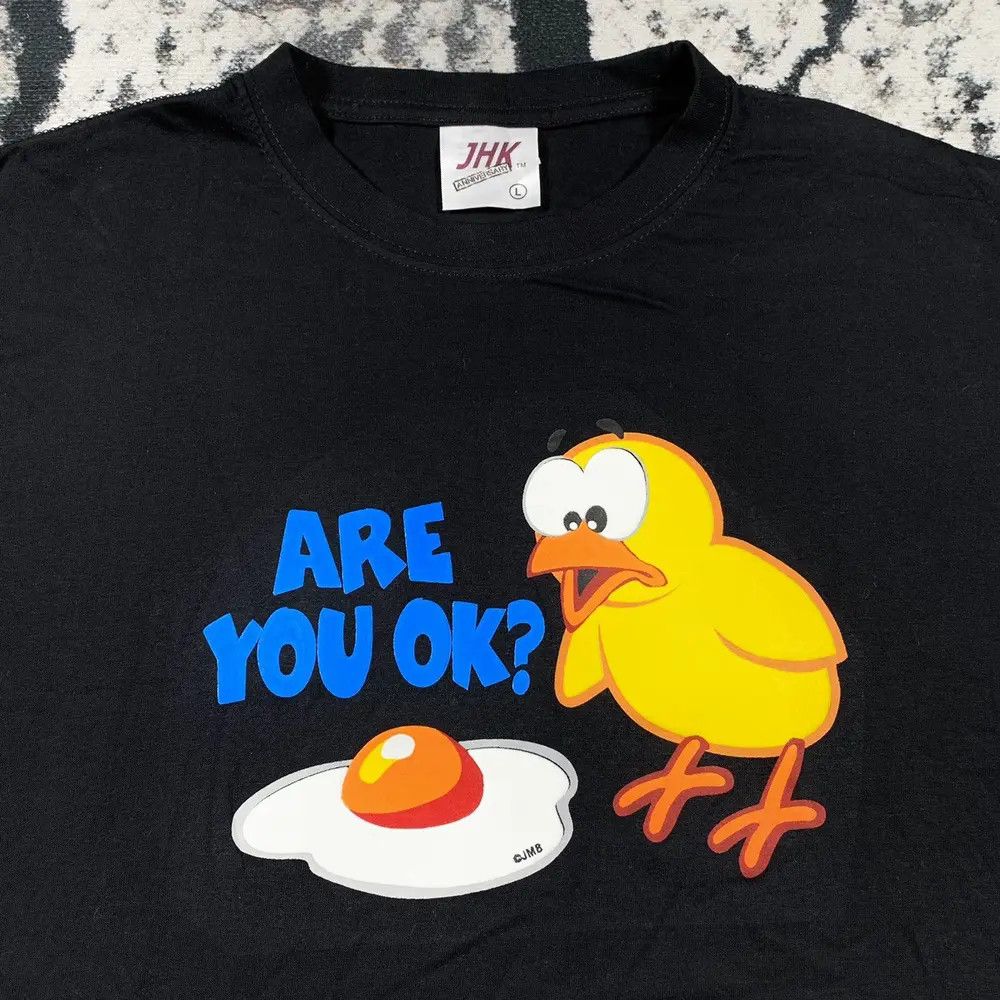 Vintage Funny Print Chicken T-shirt Vintage Humor Skate y2k Funny Size US L / EU 52-54 / 3 - 2 Thumbnail