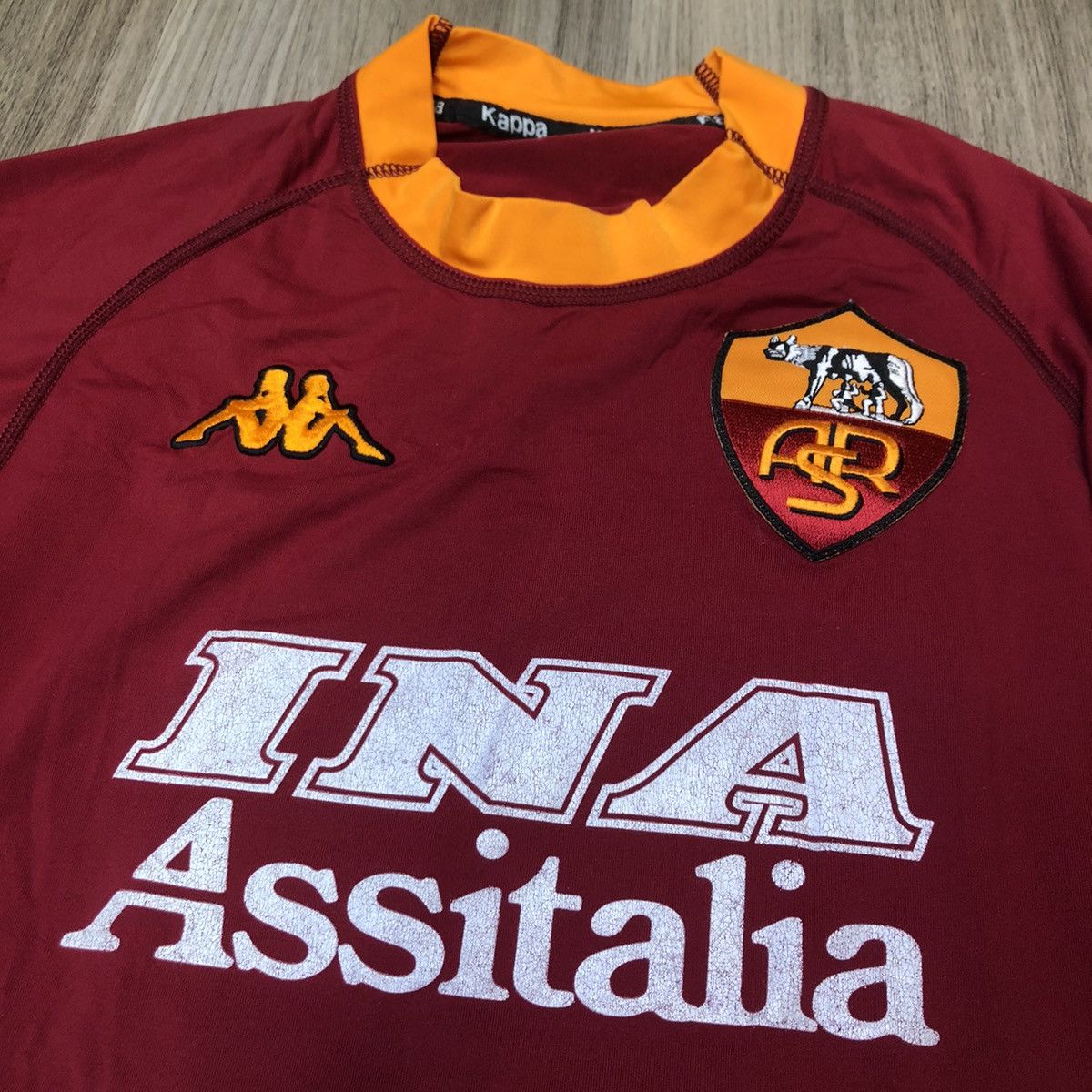 Kappa Roma 00/01 home shirt #8 Nakata Size US L / EU 52-54 / 3 - 3 Thumbnail