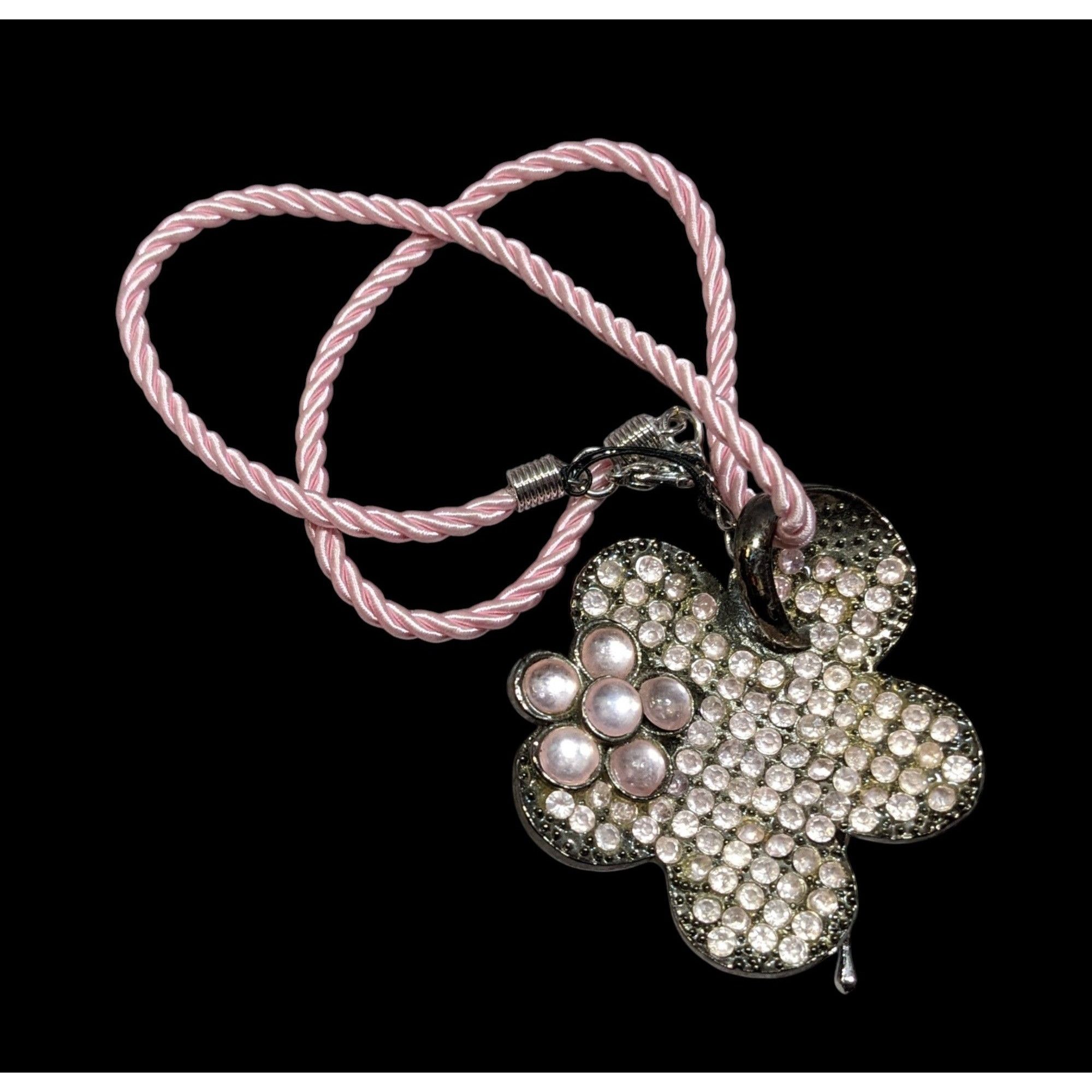 Other Vintage 90s Retro Pink Flower Pendant Necklace Size ONE SIZE - 1 Thumbnail