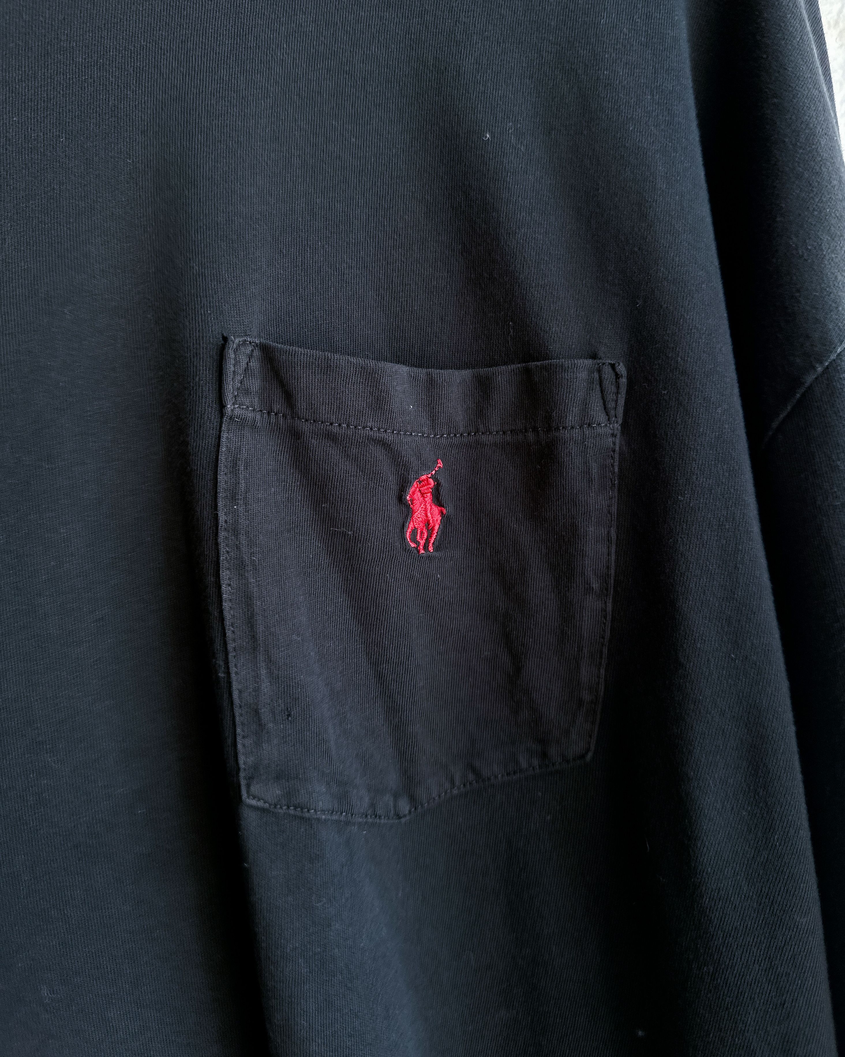 Polo Ralph Lauren Polo Ralph Lauren Black Pocket T Shirt Long Sleeve Men's 2XL Size US XXL / EU 58 / 5 - 2 Thumbnail