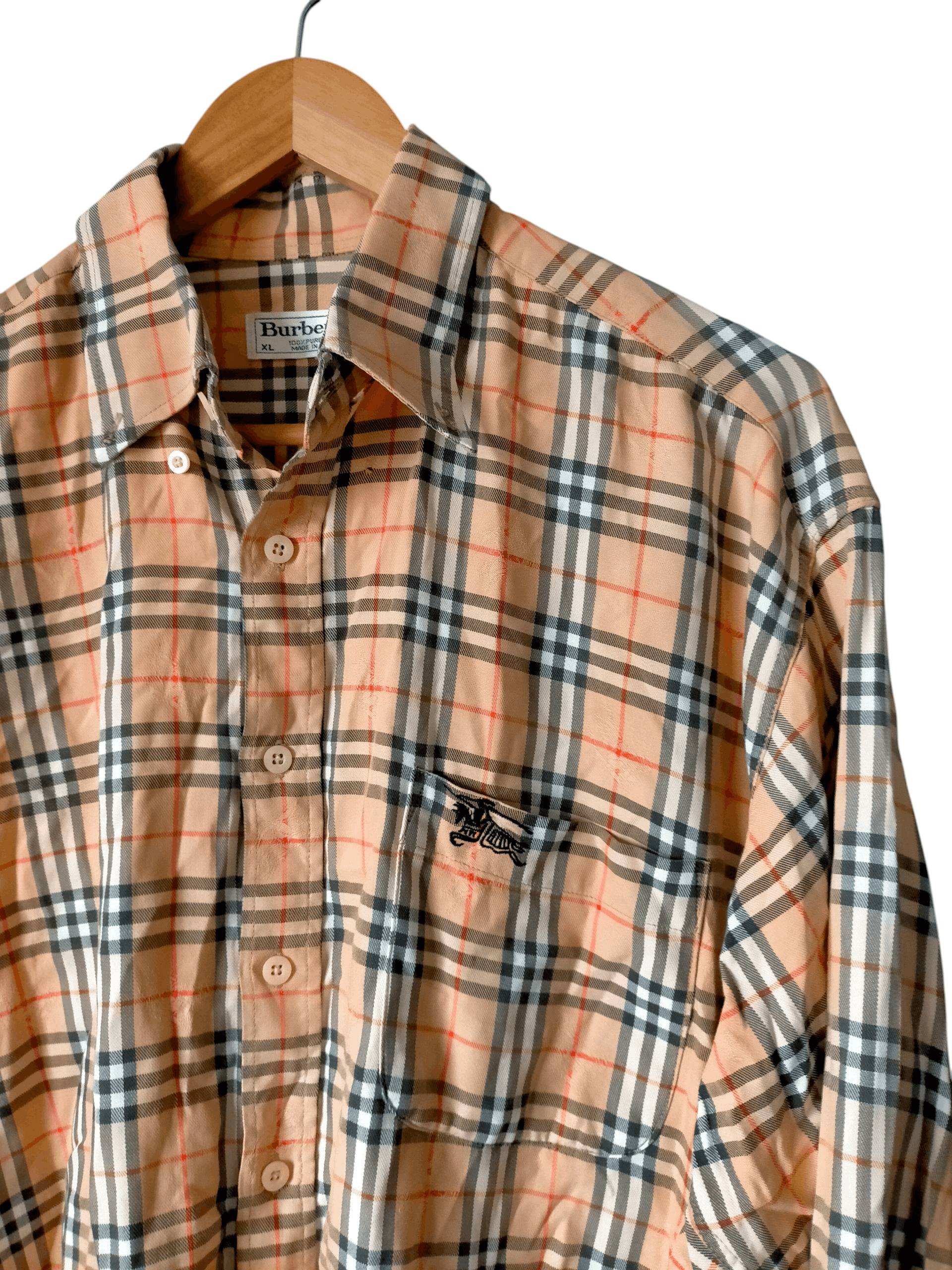 Burberry Vintage Burberry Nova Check England Button ups shirts Size US XL / EU 56 / 4 - 2 Thumbnail