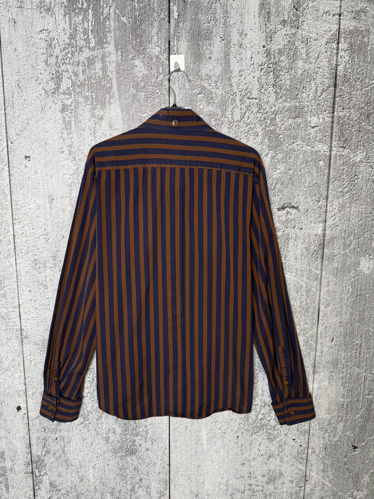 Vivienne Westwood Vivienne Westwood Striped Button Shirt Orb Logo Long Sleeve Size US XL / EU 56 / 4 - 13 Thumbnail