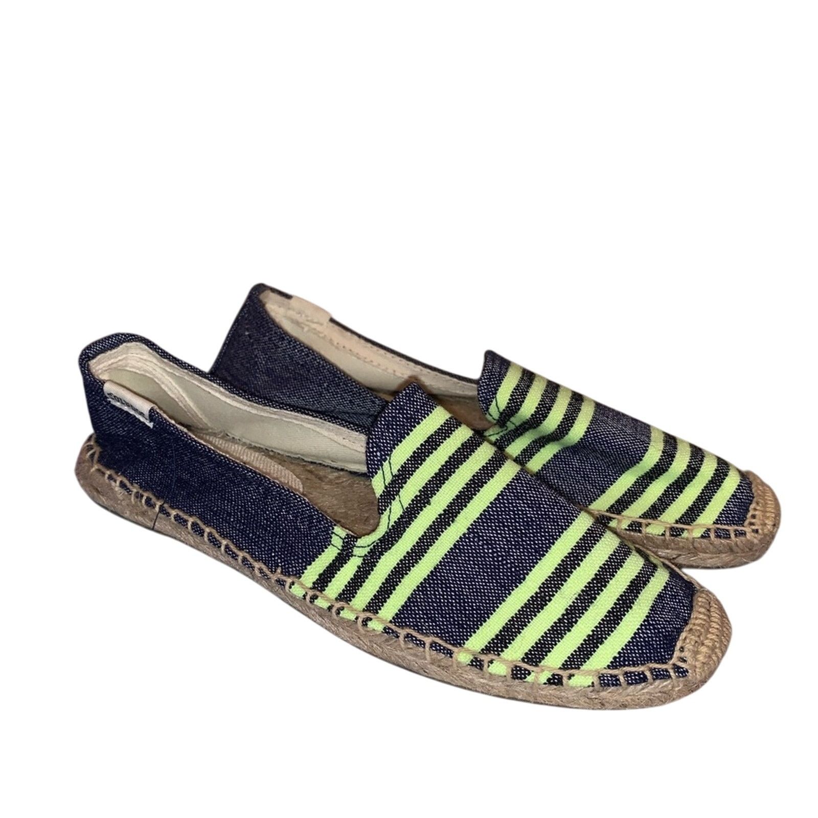 Soludos NWT Soludos x Lemlem Denim Striped Espadrilles Size US 5 / IT 35 - 1 Thumbnail