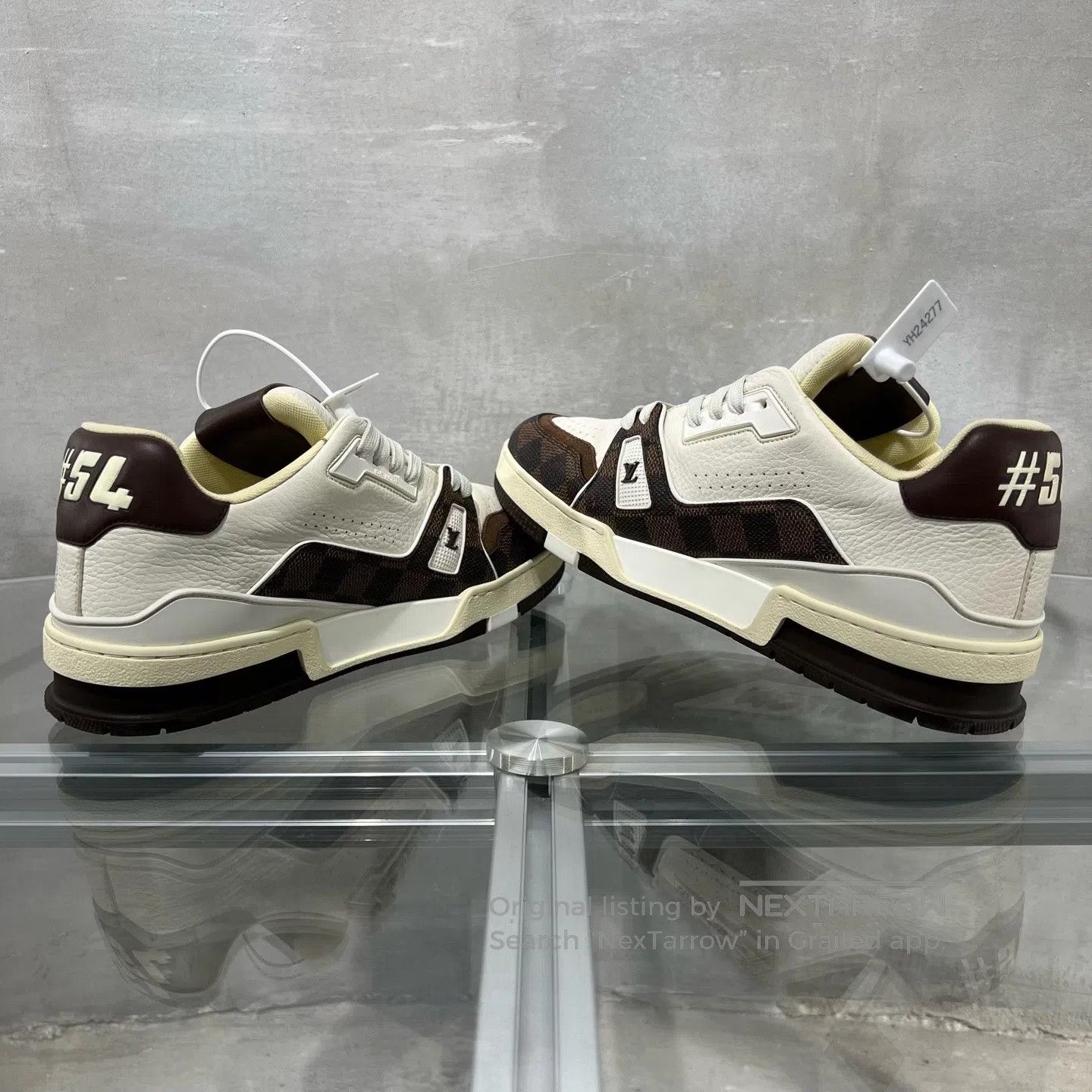 Louis Vuitton Louis Vuitton Trainer White and Brown Chessboard shoes Size US 7 / EU 40 - 5 Thumbnail