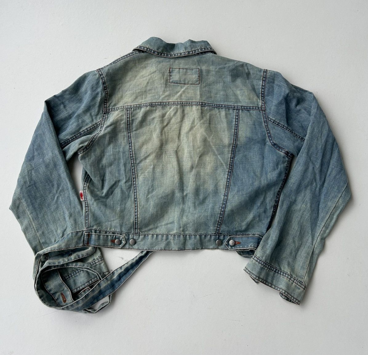 Jean Paul Gaultier Vintage Jean Paul Gaultier cropped belted denim jacket 90's Size M / US 6-8 / IT 42-44 - 3 Thumbnail