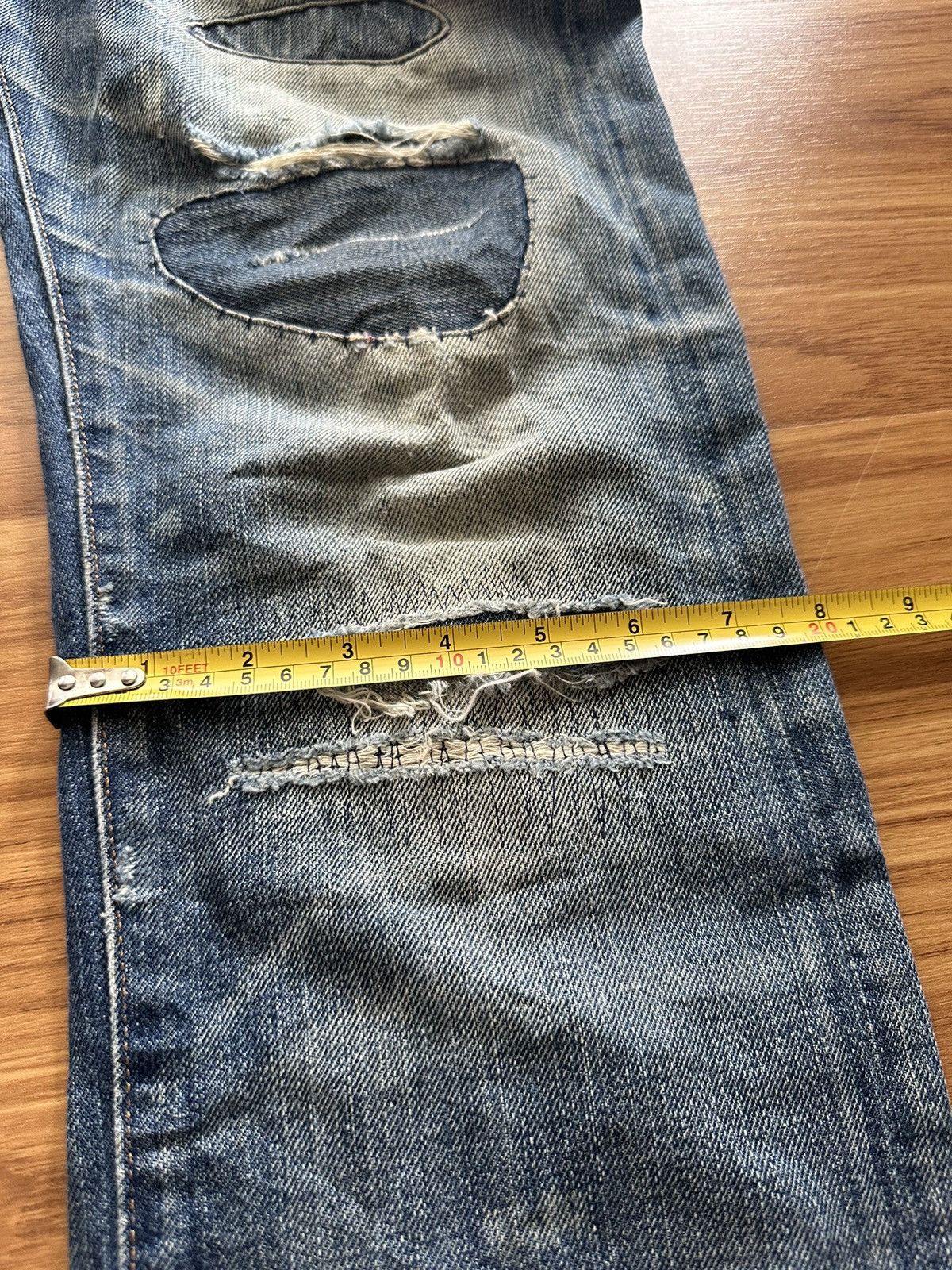 Polo Ralph Lauren Polo Ralph Lauren Slim Distressed Patchwork Jeans Size US 31 - 19 Thumbnail