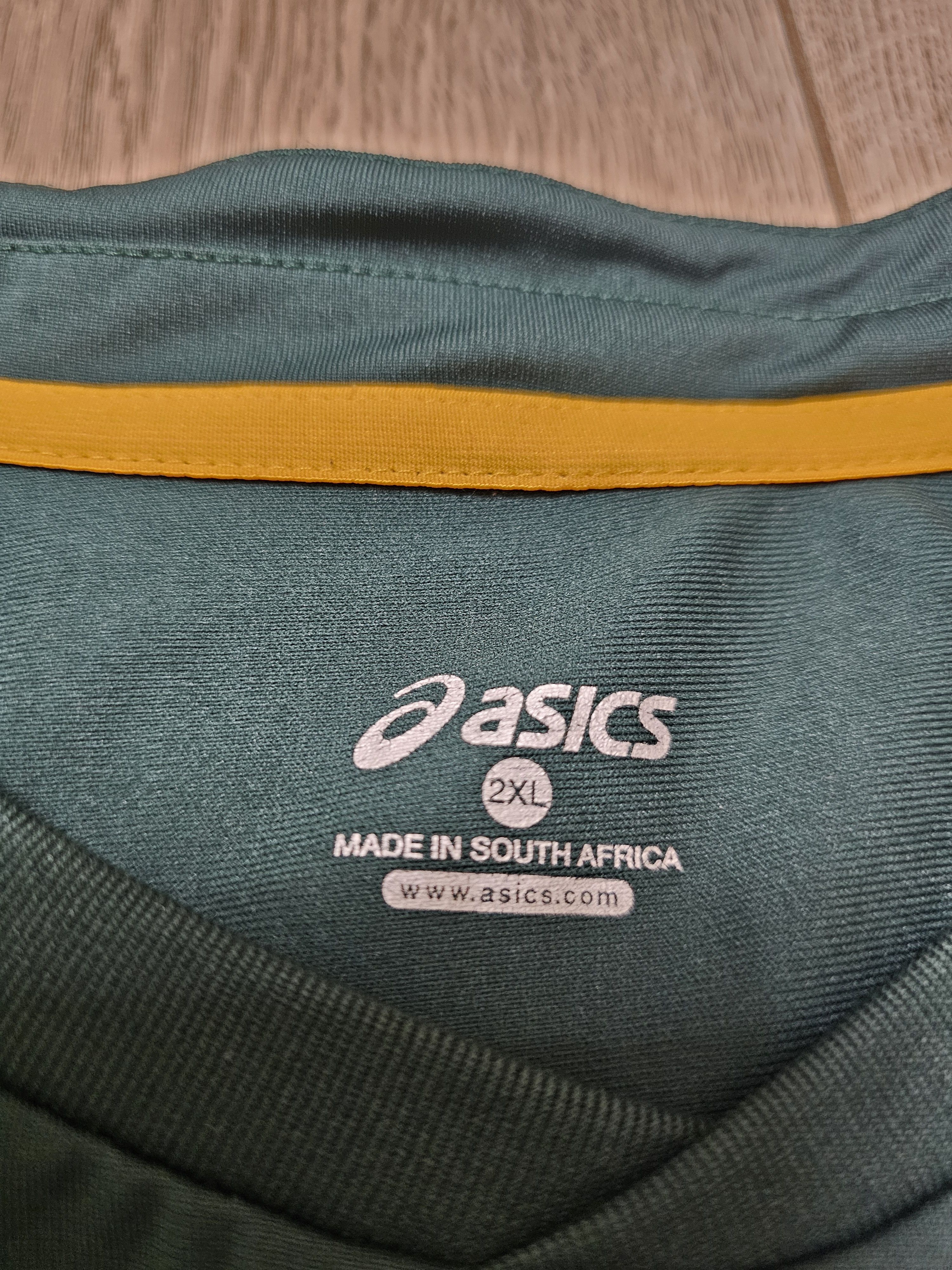 Asics SOUTH AFRICA RUGBY JERSEY 2015 WORLD CUP UNION RUGBY JERSEY Size US XL / EU 56 / 4 - 7 Thumbnail