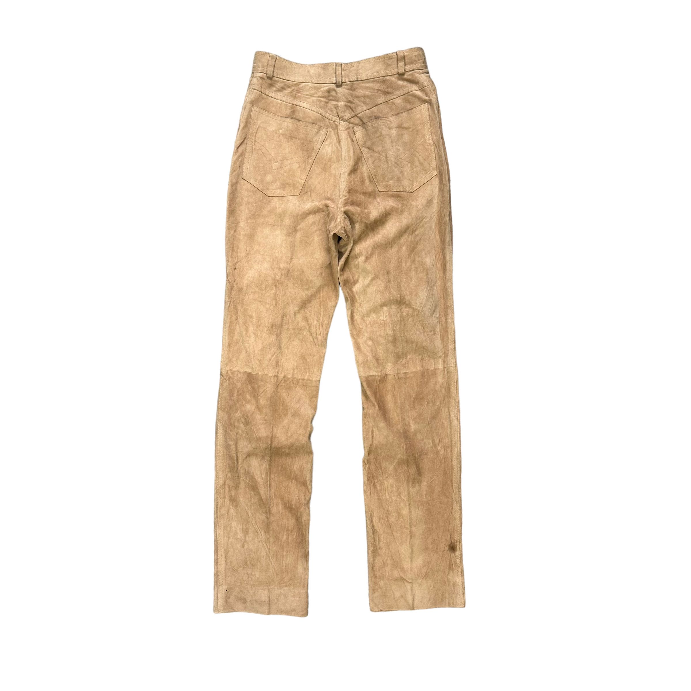 Jean-Louis Scherrer VINTAGE JEAN LOUIS SCHERRER SUEDE LEATHER PANT #8397-007 Size 26" / US 2 / IT 38 - 10 Thumbnail