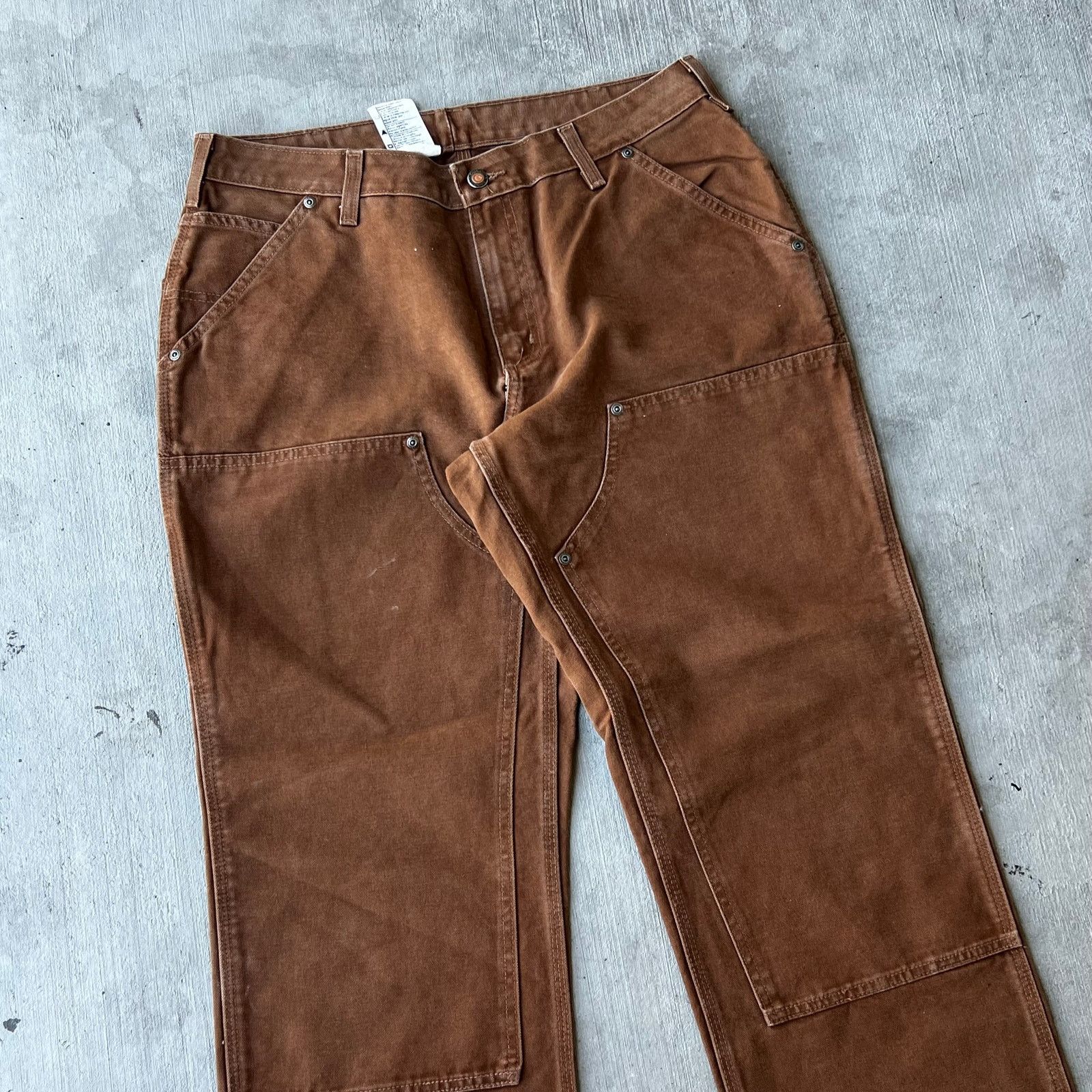 Carhartt × Vintage Carhartt WOMENS brown double knee work wear carpenter pants Size US 32 / EU 48 - 2 Thumbnail