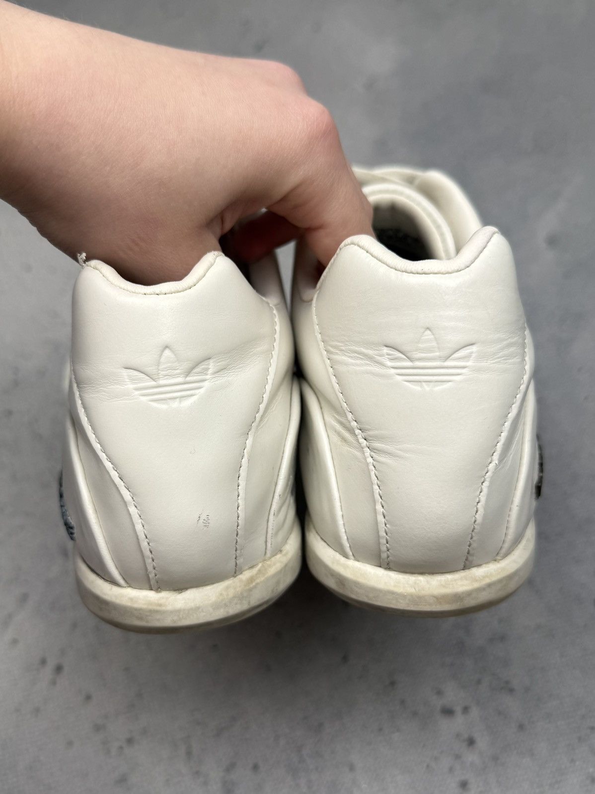 Adidas × Porsche Design Vintage Adidas Porsche Design 356 White Leather Sneakers 00s Size US 10 / EU 43 - 4 Thumbnail