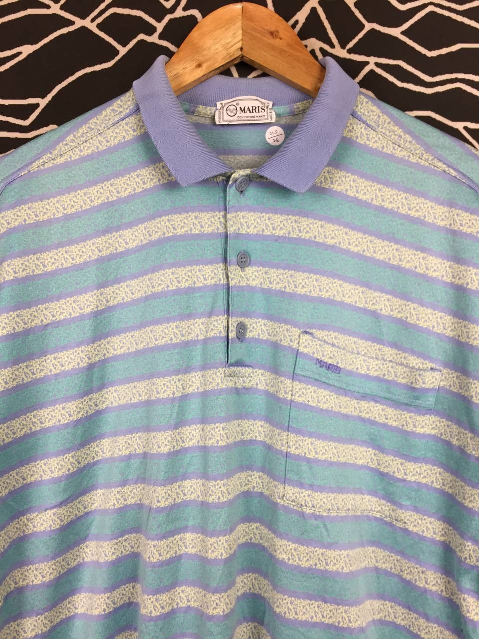 Vintage Vtg 90s Maris Made In Italy Mako Cotton Striped Polo Shirt Size US L / EU 52-54 / 3 - 3 Thumbnail