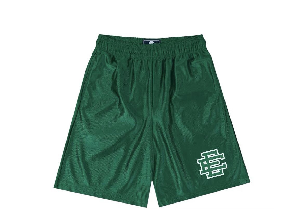 Eric Emanuel Eric Emanuel EE shiny dark green baggy shorts medium Size US 30 / EU 46 - 1 Thumbnail