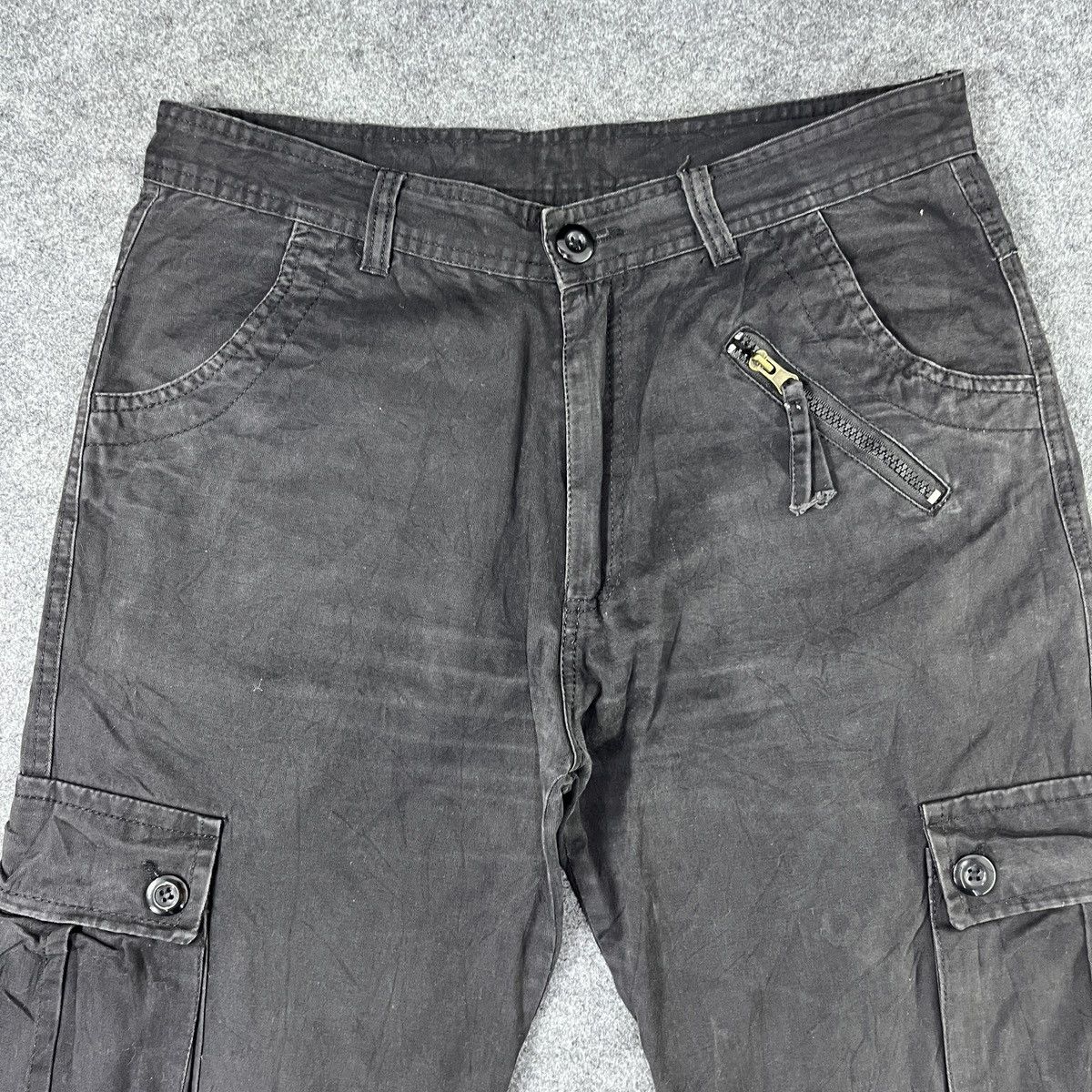 Japanese Brand Cargo Black pants Multipocket C010 Size US 34 / EU 50 - 3 Thumbnail