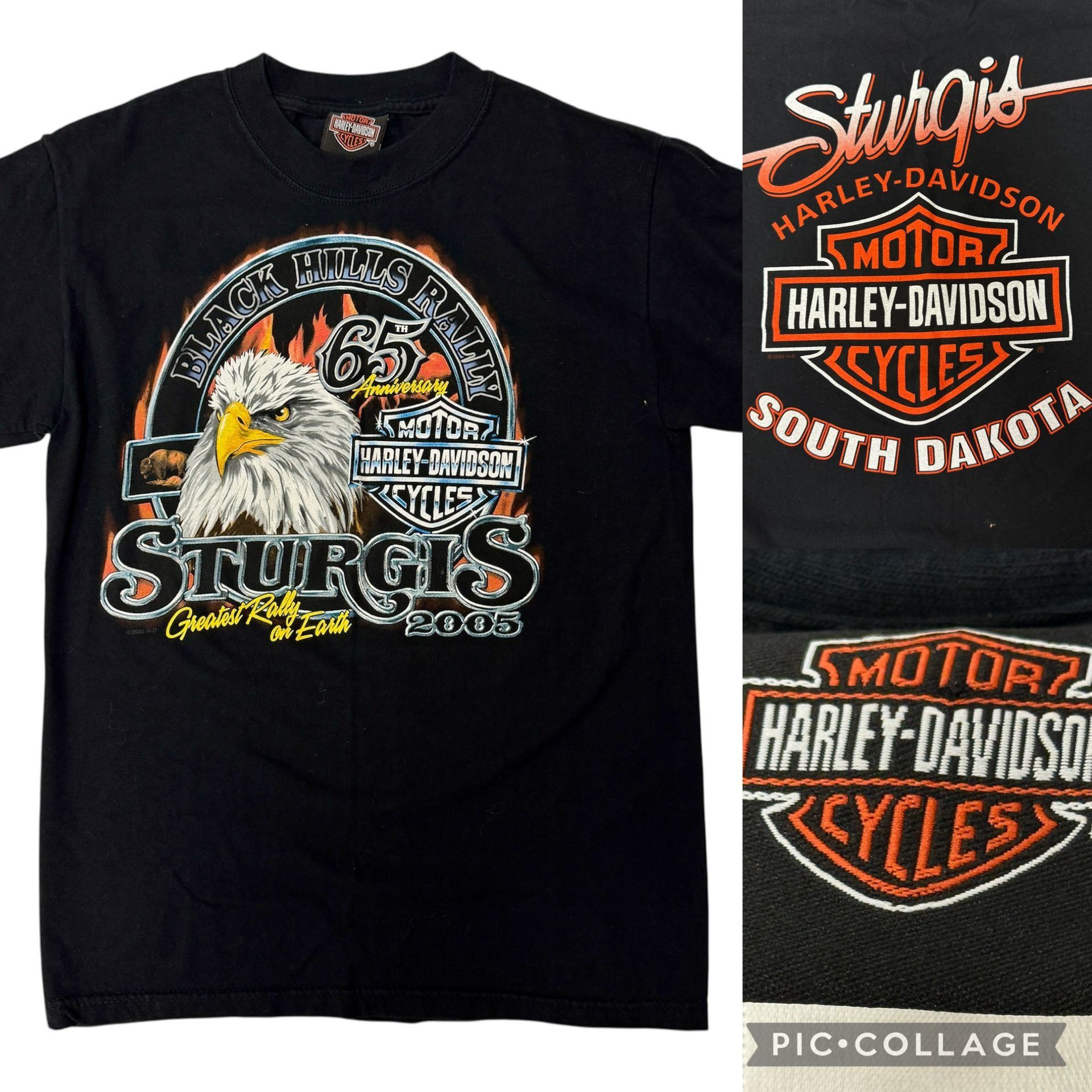 Harley Davidson NOS 2005 Black Hills Rally 65th Anniversary Biker STRUGIS T Size US S / EU 44-46 / 1 - 2 Thumbnail