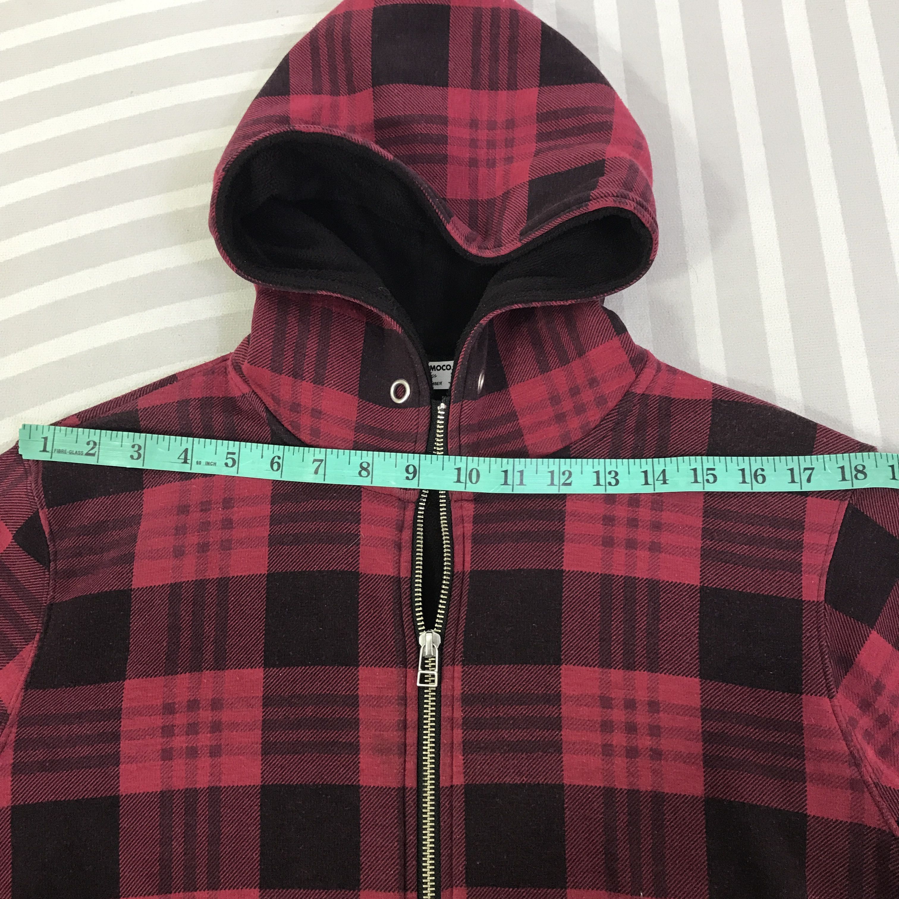 Japanese Brand Vintage Moco Moco Jeans Tartan Hoodies K115B13 Size US M / EU 48-50 / 2 - 6 Thumbnail