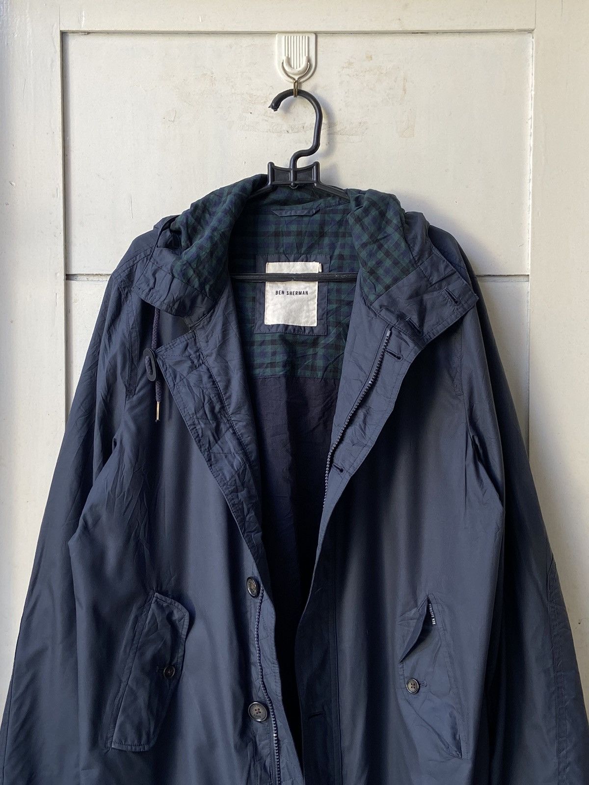 BEN SHERMAN Navy Coat Jacket