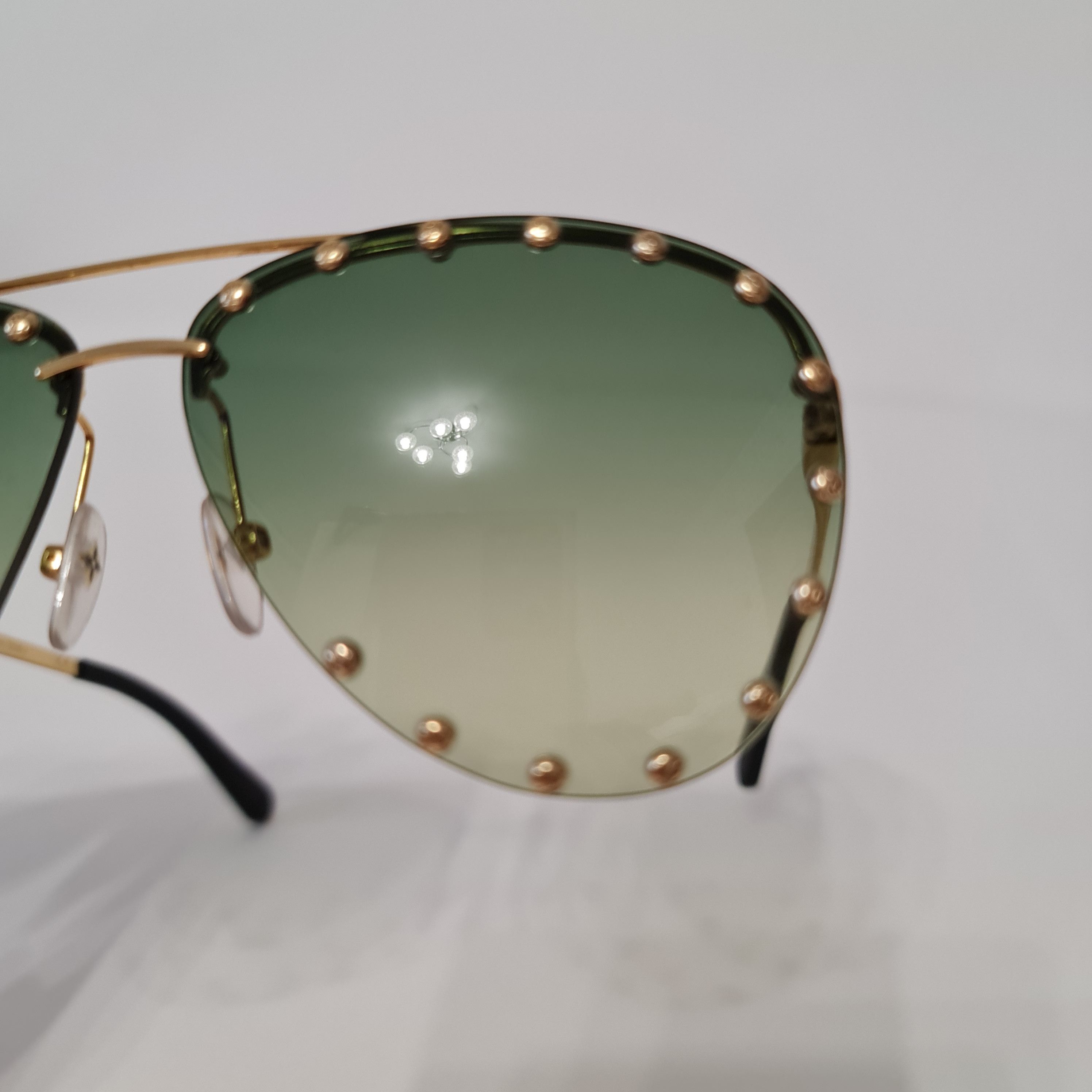 Louis Vuitton Louis Vuitton Green Olive Party Sunglasses Size ONE SIZE - 13 Thumbnail
