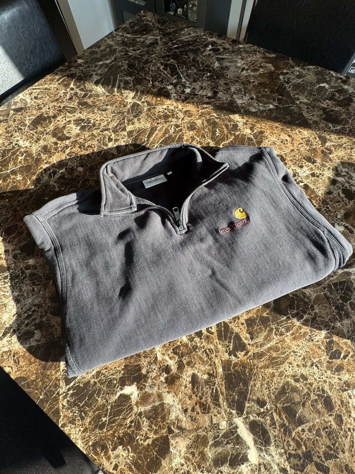 Carhartt Wip Carhartt WIP American Script Half Zip Sweatshirt - Black Size US S / EU 44-46 / 1 - 4 Thumbnail