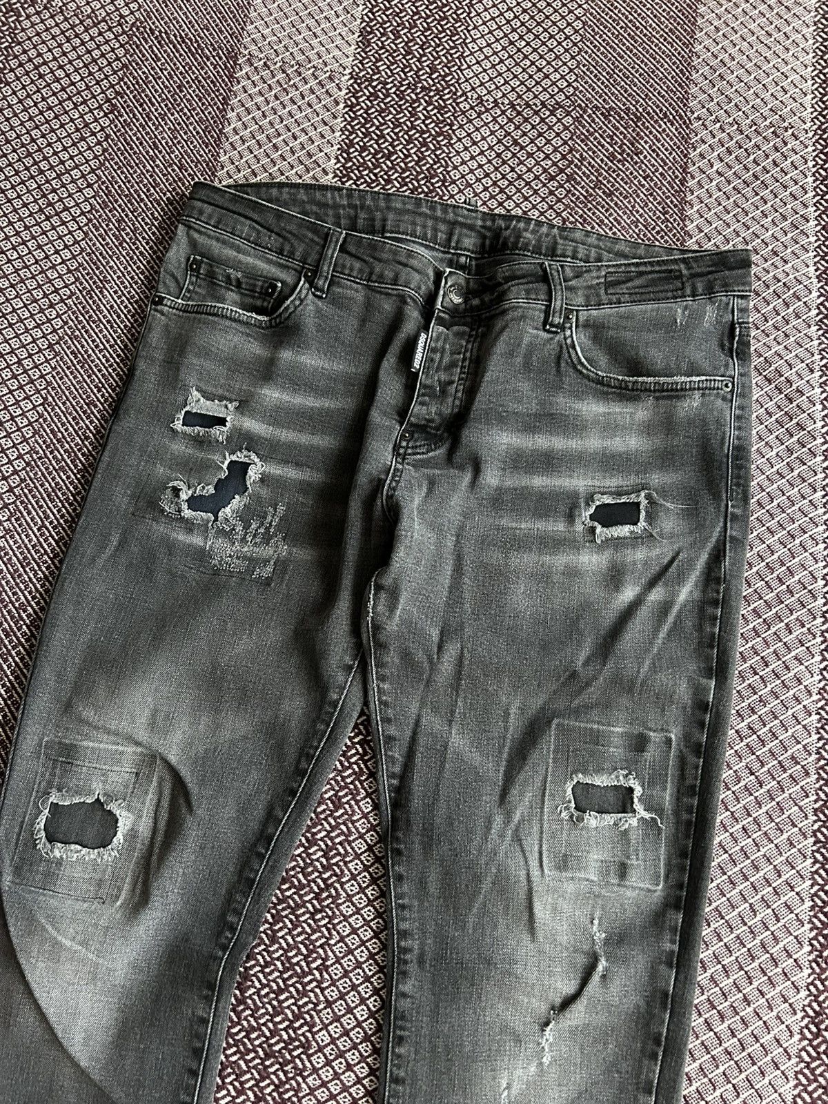 Dsquared2 Dsquared2 Distressed Black Denim Jeans Wash Italy Size 52 Size US 36 / EU 52 - 6 Thumbnail