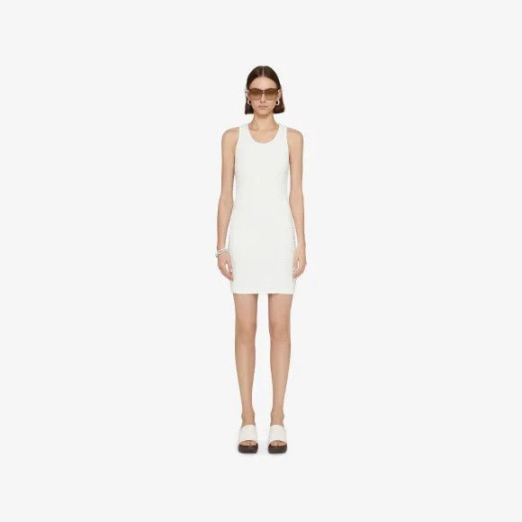 Givenchy o1gr1nt0125 Tank Top Mini Dress in White Size S / US 4 / IT 40 - 2 Thumbnail