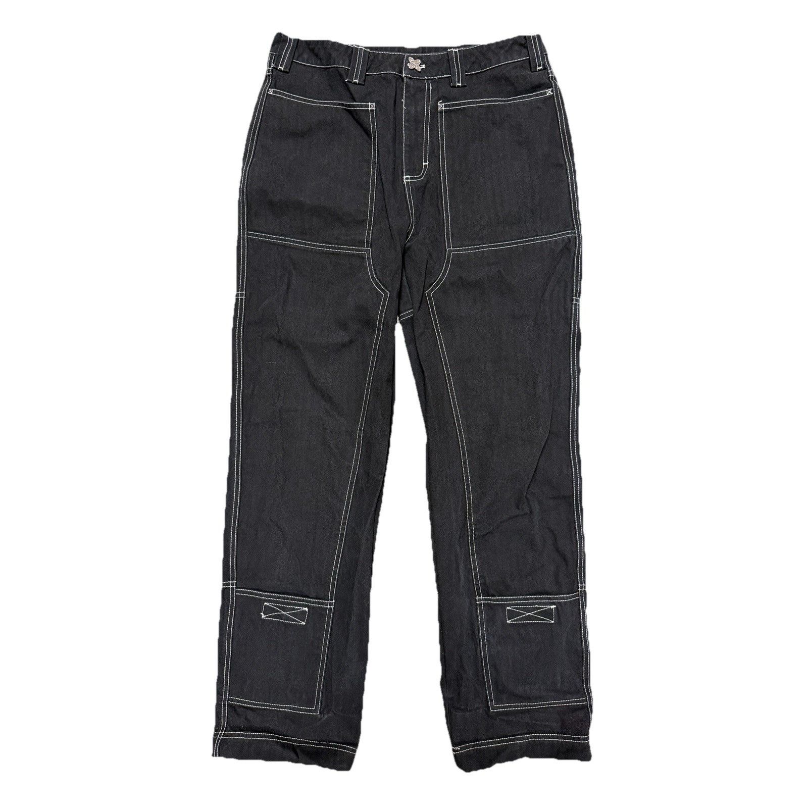 Vintage Liquid Lagoon Skater Pants Black Streetwear Skate Emo Goth G Size US 30 / EU 46 - 1 Thumbnail
